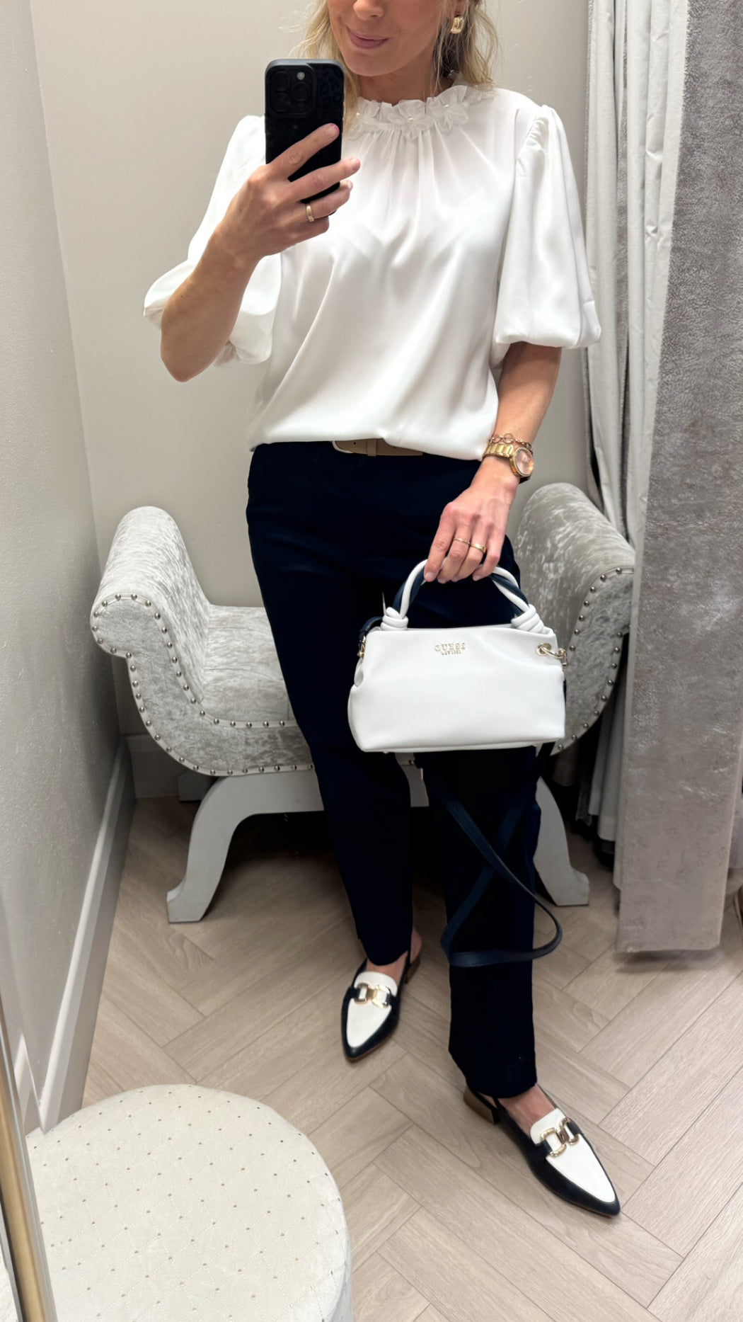 Bianca navy trousers