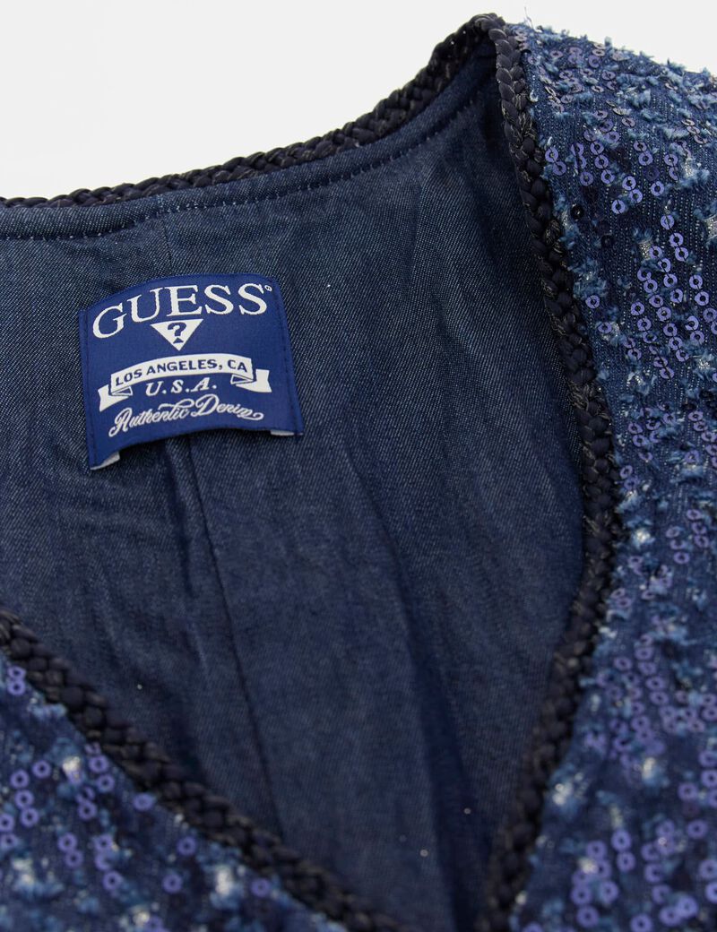 Guess denim sequinned  dress w5bk41d0771