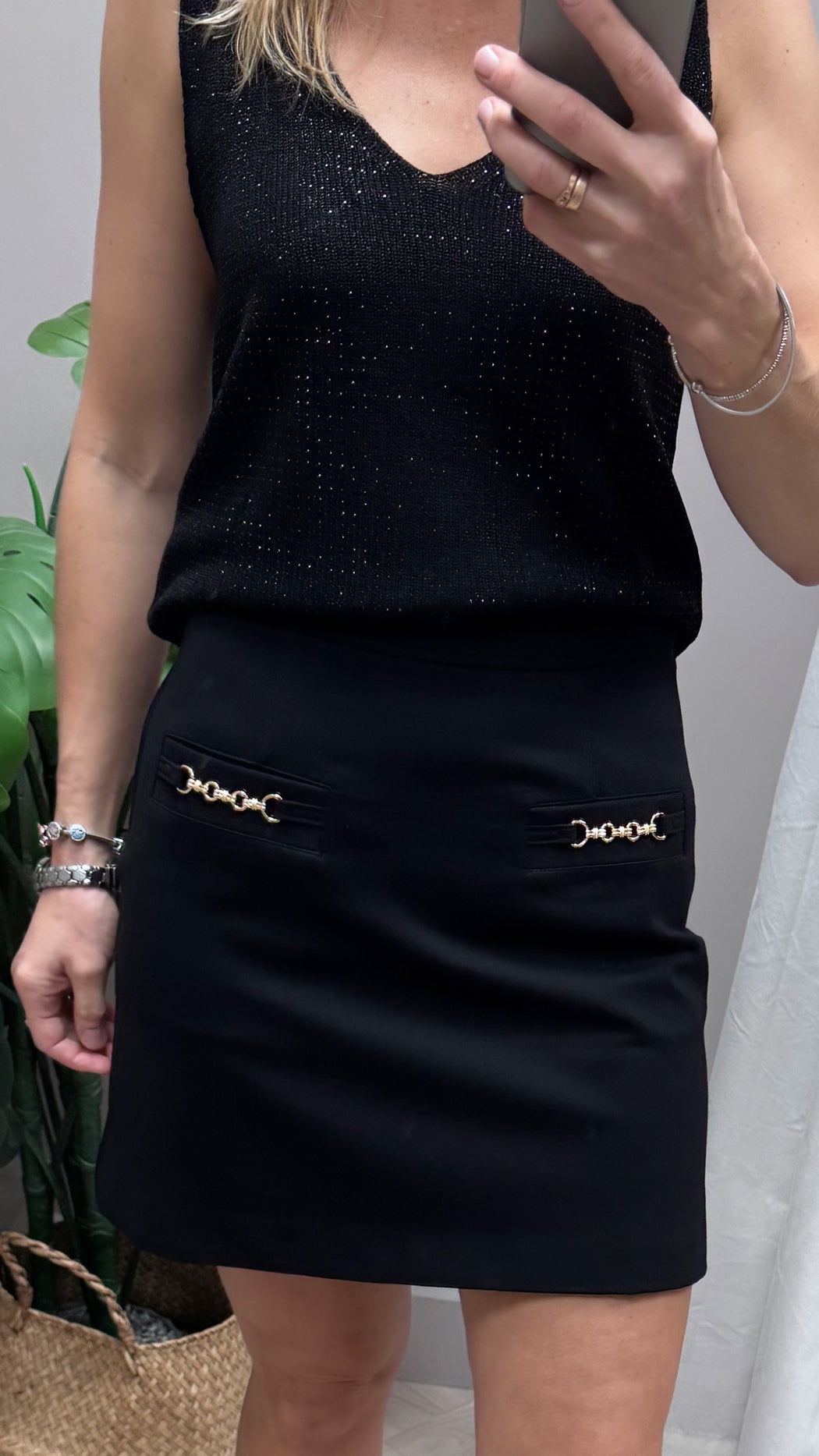 Black Kennedy sparkle top