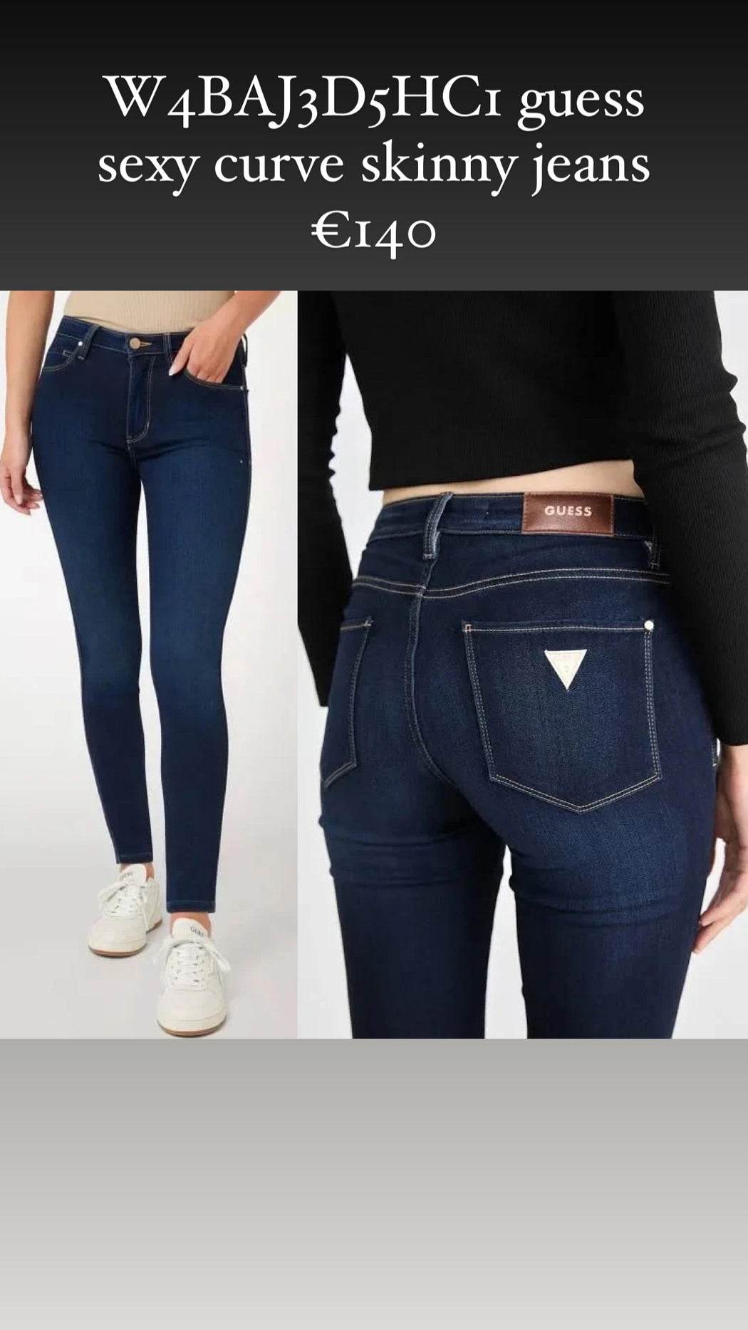 W4BAJ3D5HC1 guess sexy curve skinny jeans