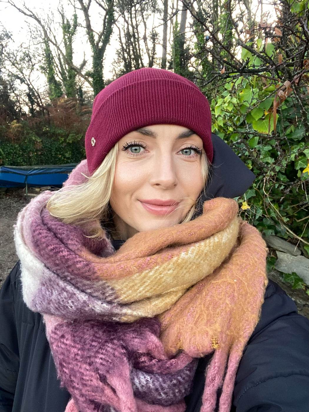 Emily wine beanie