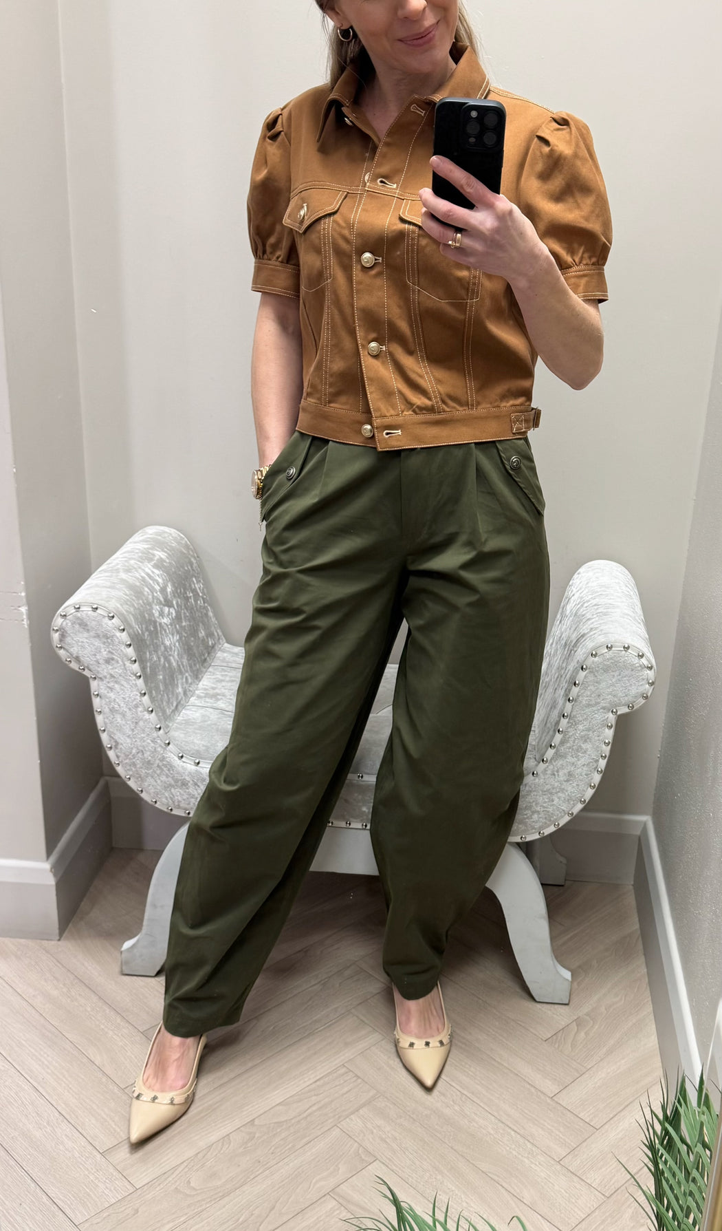 Guess khaki trousers w6rb08wj692-G8F6