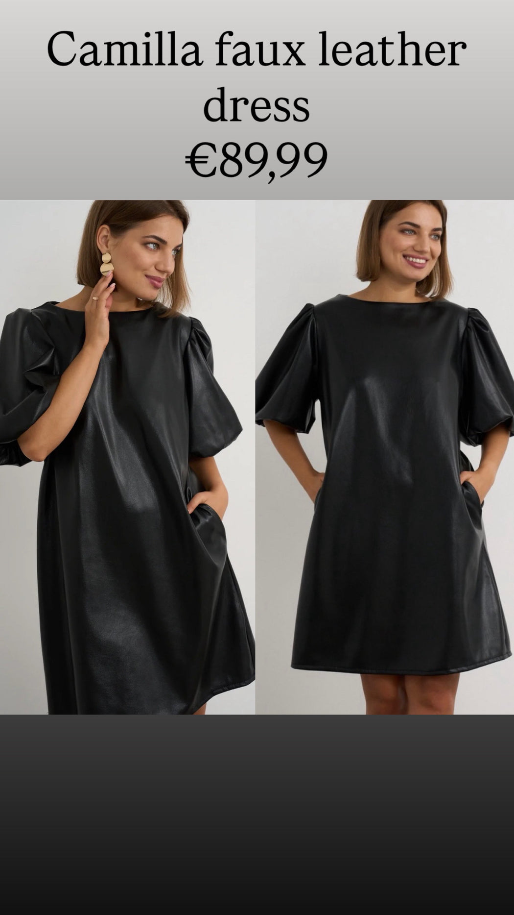 Camilla faux leather dress
