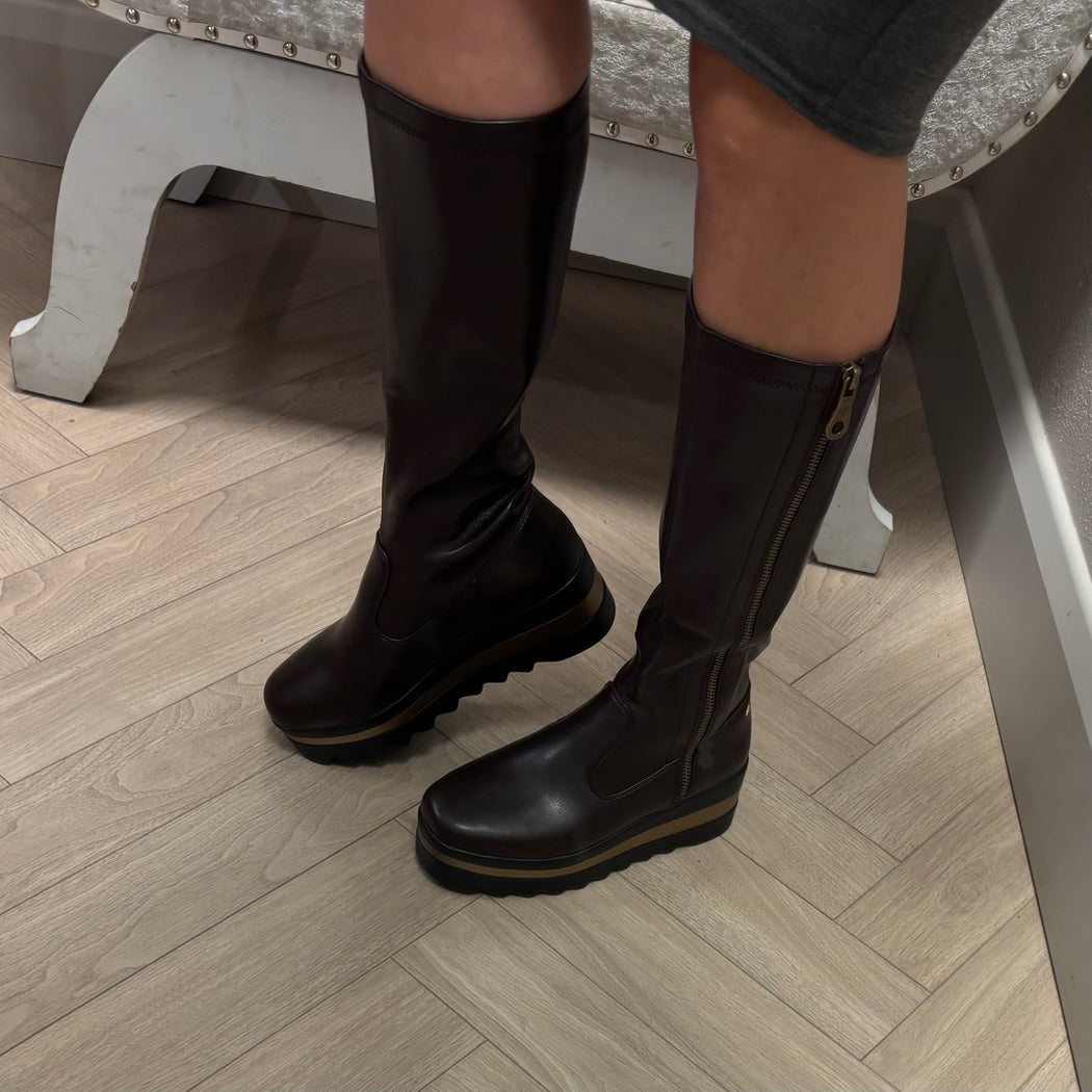 Bildale Chocolate Wedge Boots