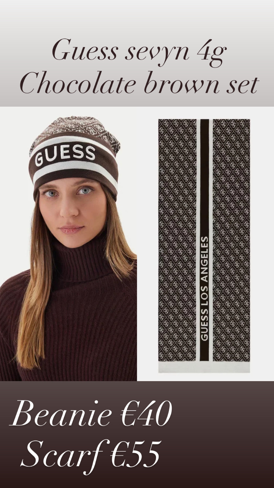 Guess Sevyn 4G Logo Beanie. W4BZ21Z3JD2.