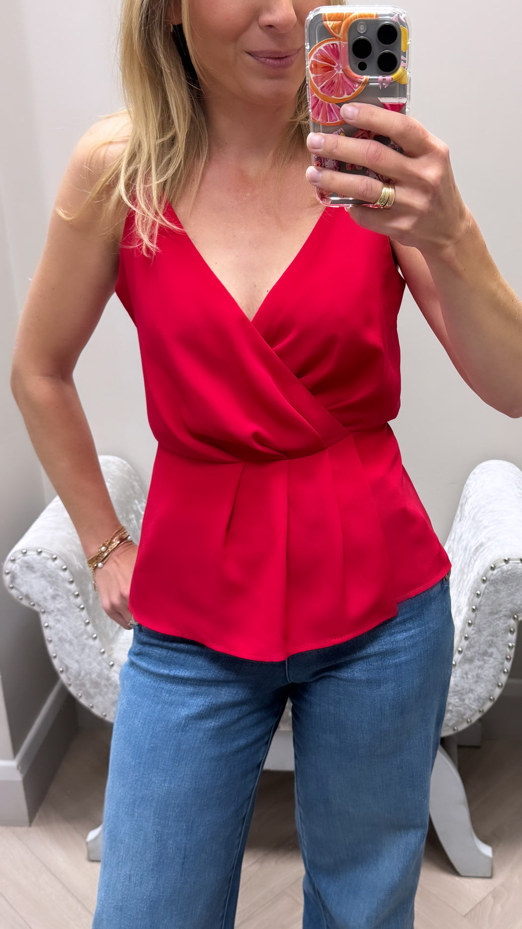 Sik azalea pink  top