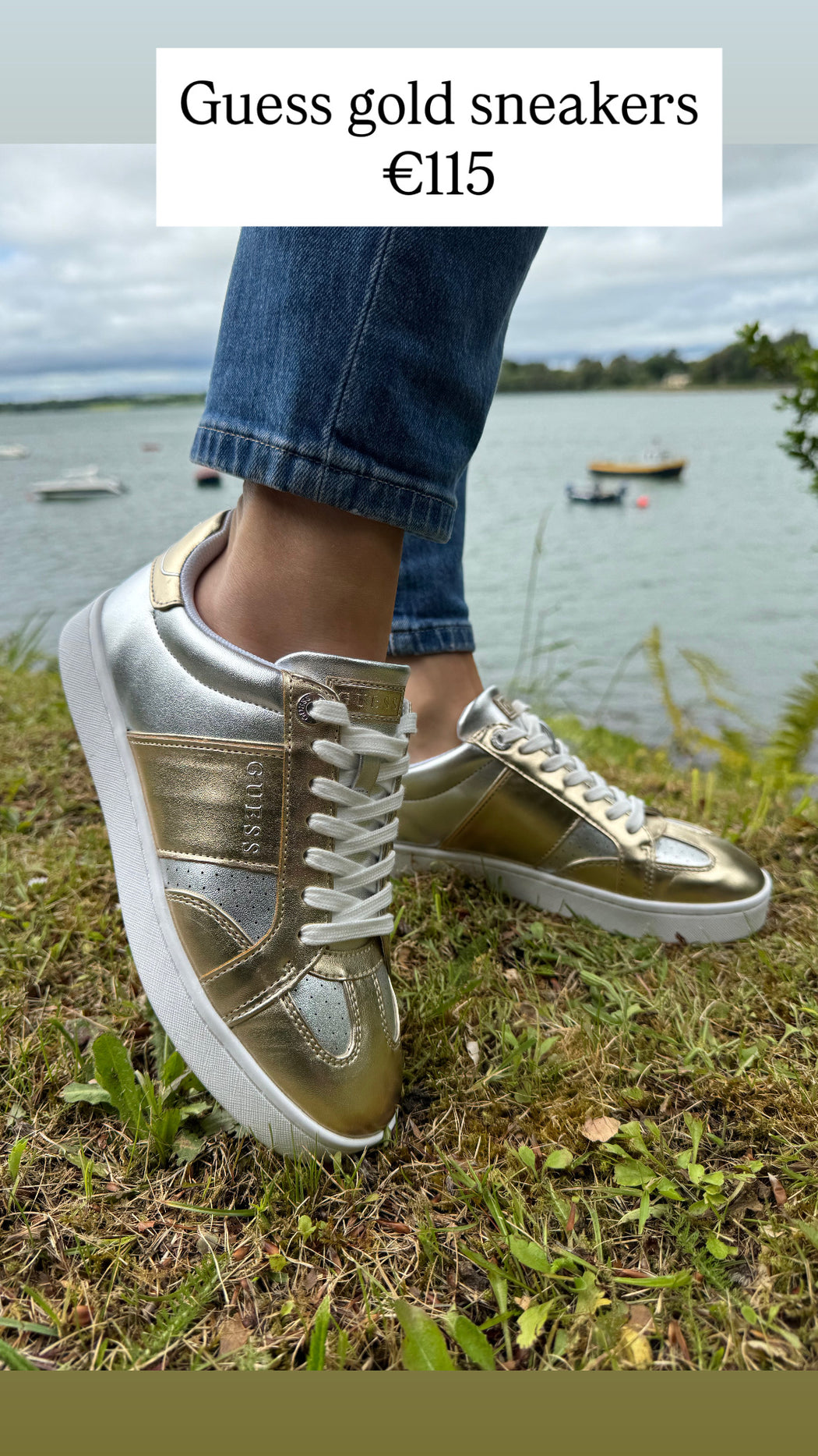 Guess gold sneakers fljr12lel12