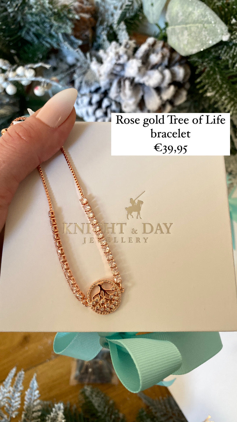 R161BAP Rose gold Tree of Life bracelet