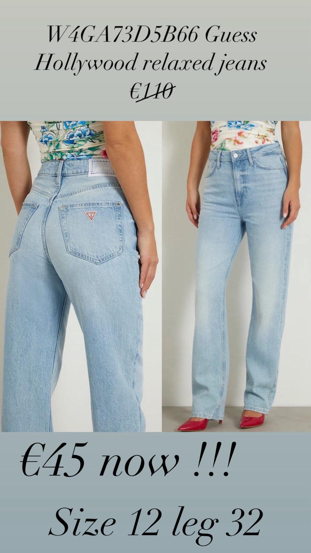 W4GA73D5B66 Guess Hollywood relaxed jeans