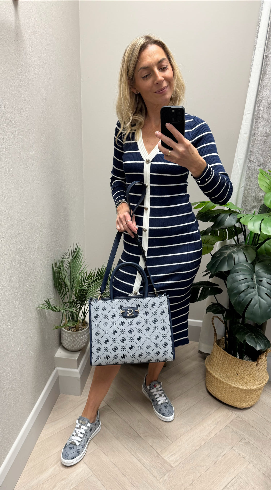Guess stripped Andrea knit dress W5YK98z2YK2-F7BG