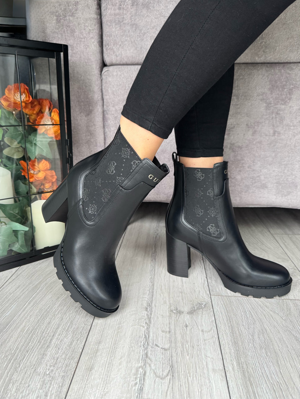 Guess Black Logo Boots FLFNLLELE10