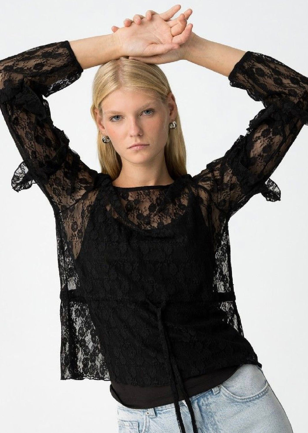 Mad black lace top
