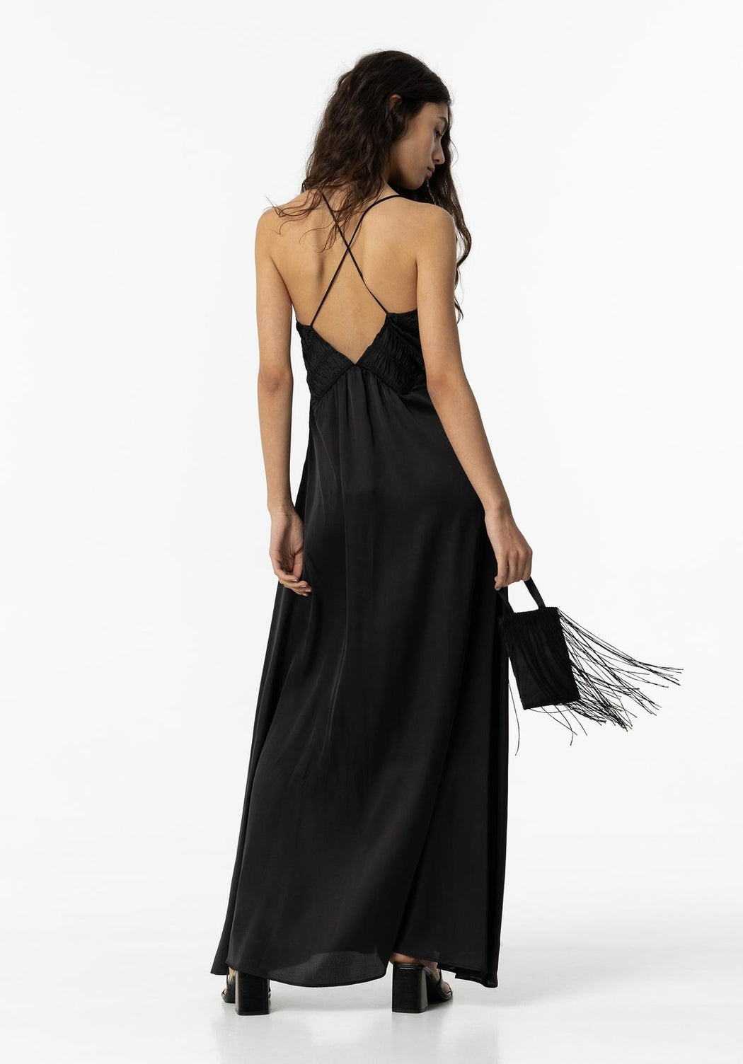 Smocky black maxi