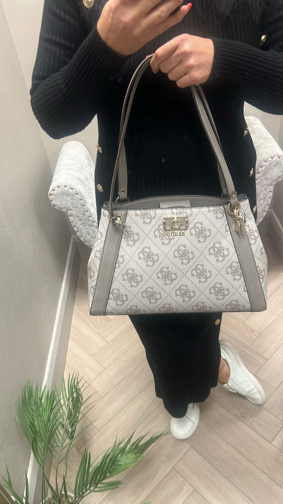Guess karnilla dark taupe logo OS990122 bag