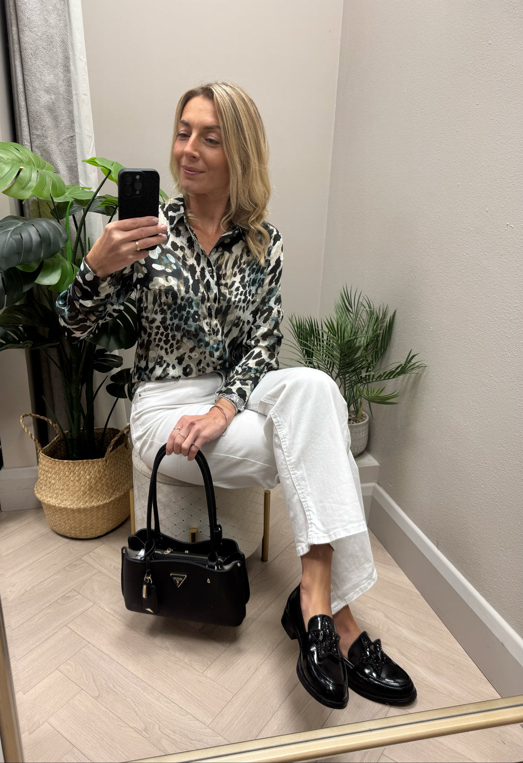 Guess black meridan shoulder bag