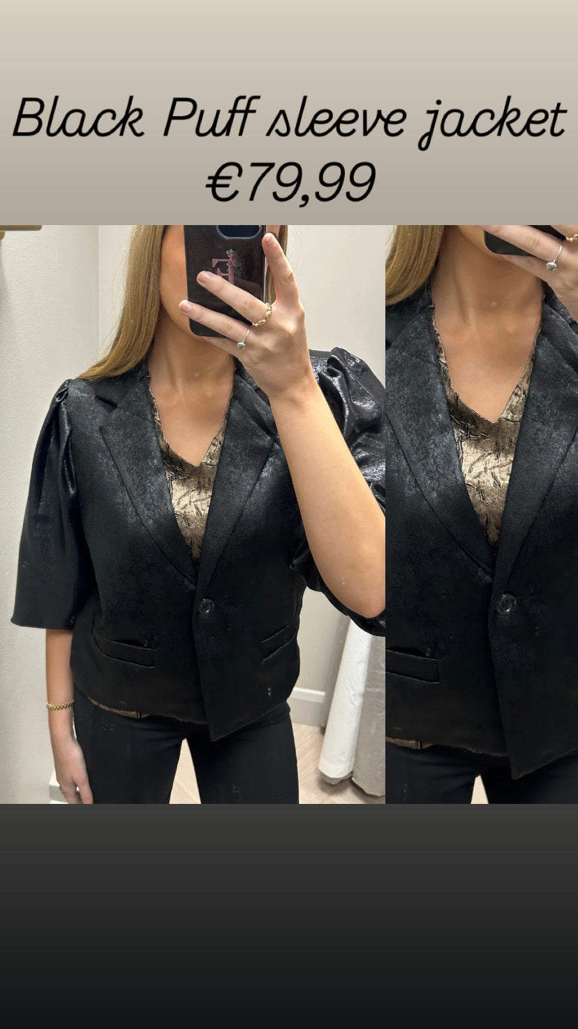 Black Puff sleeve jacket