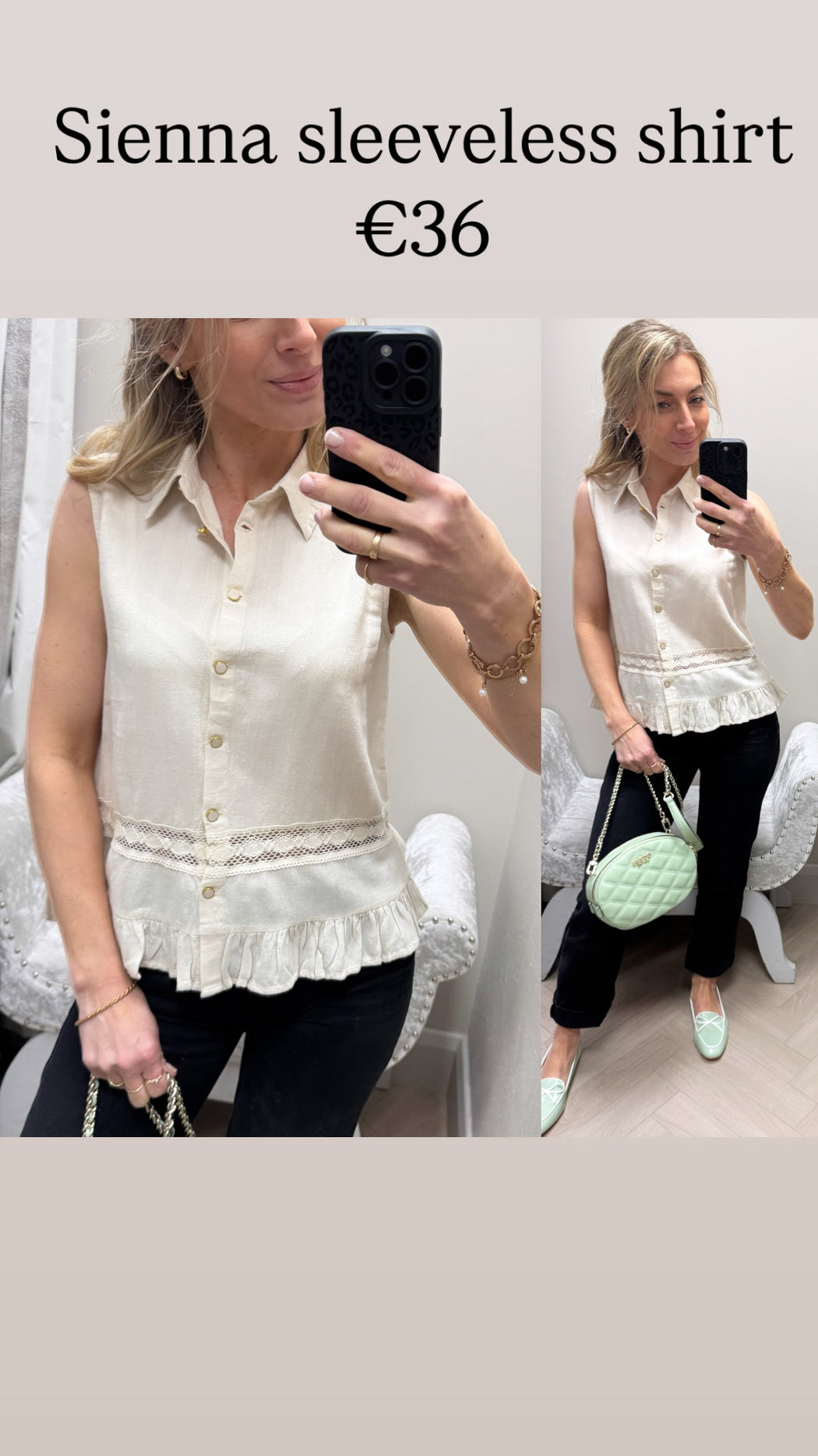 Sienna sleeveless shirt