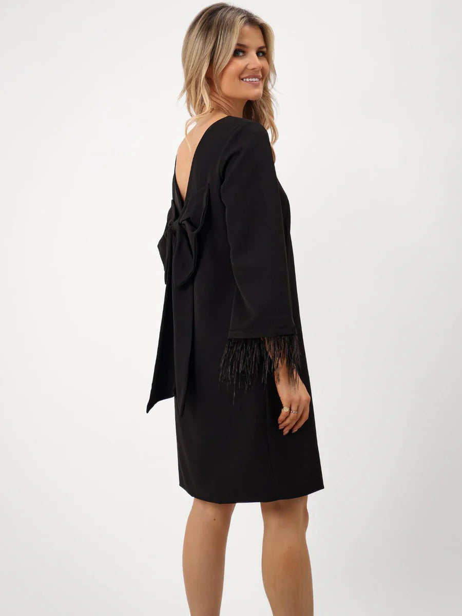 DAKOTA MINI SHIFT DRESS IN BLACK