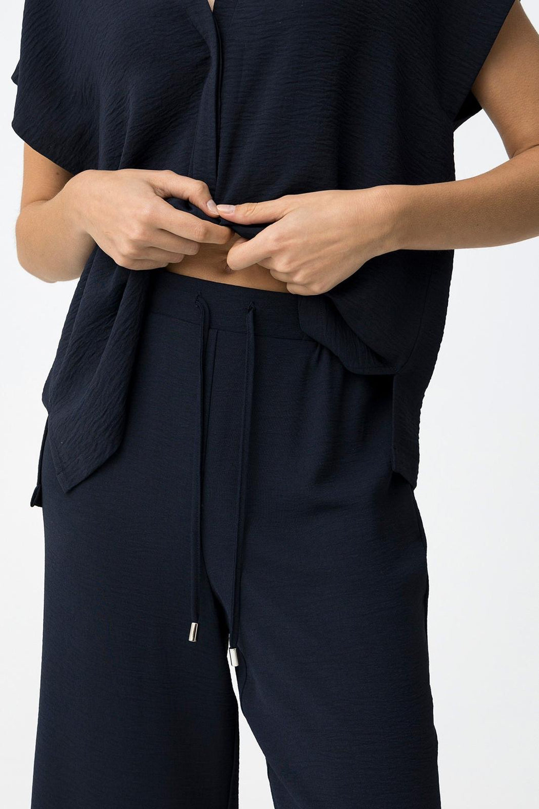 Francesca navy trousers