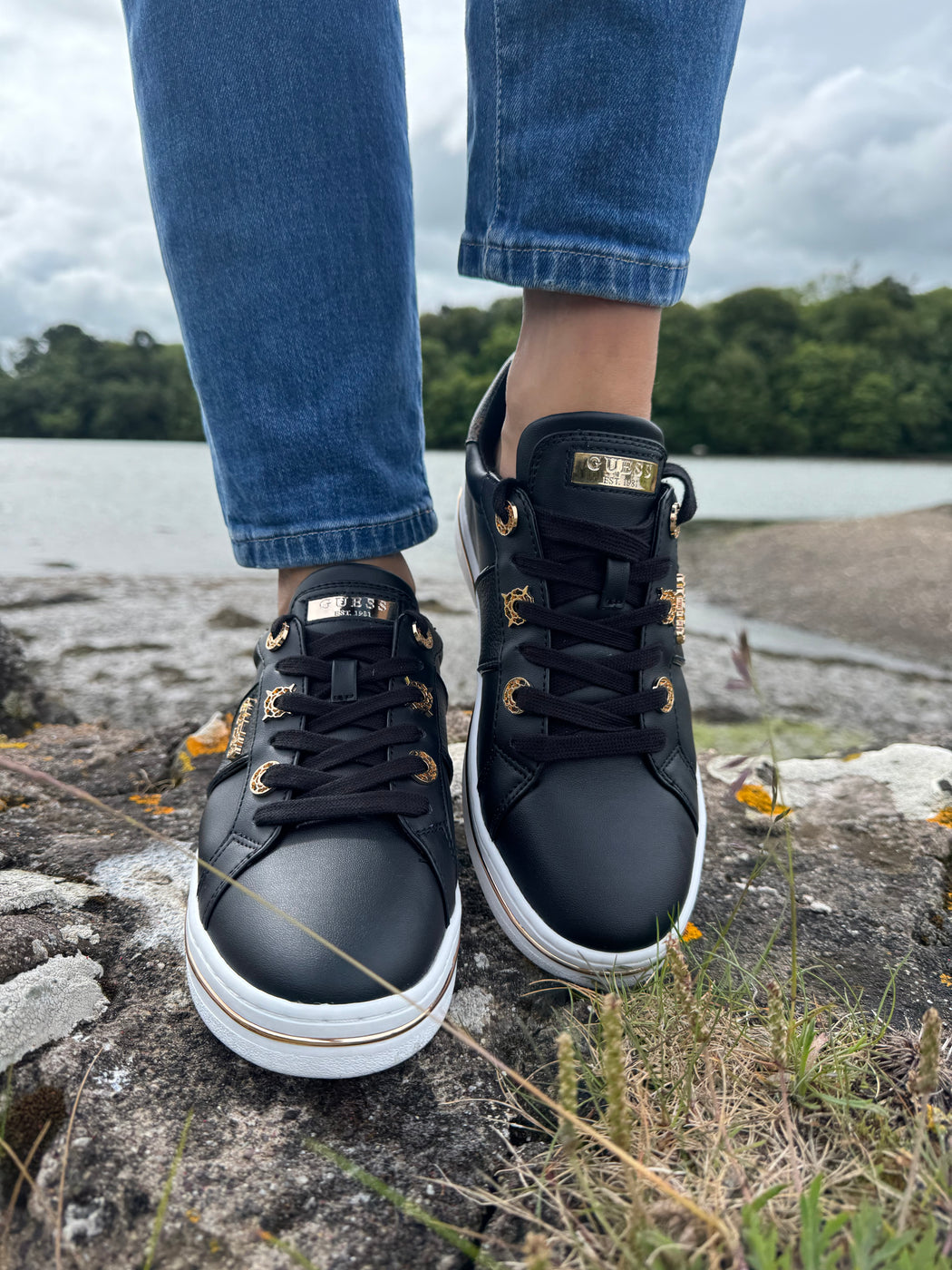 Guess stew black trainer