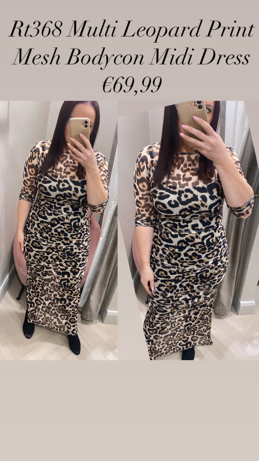 Leopard print bodycon midi dress online