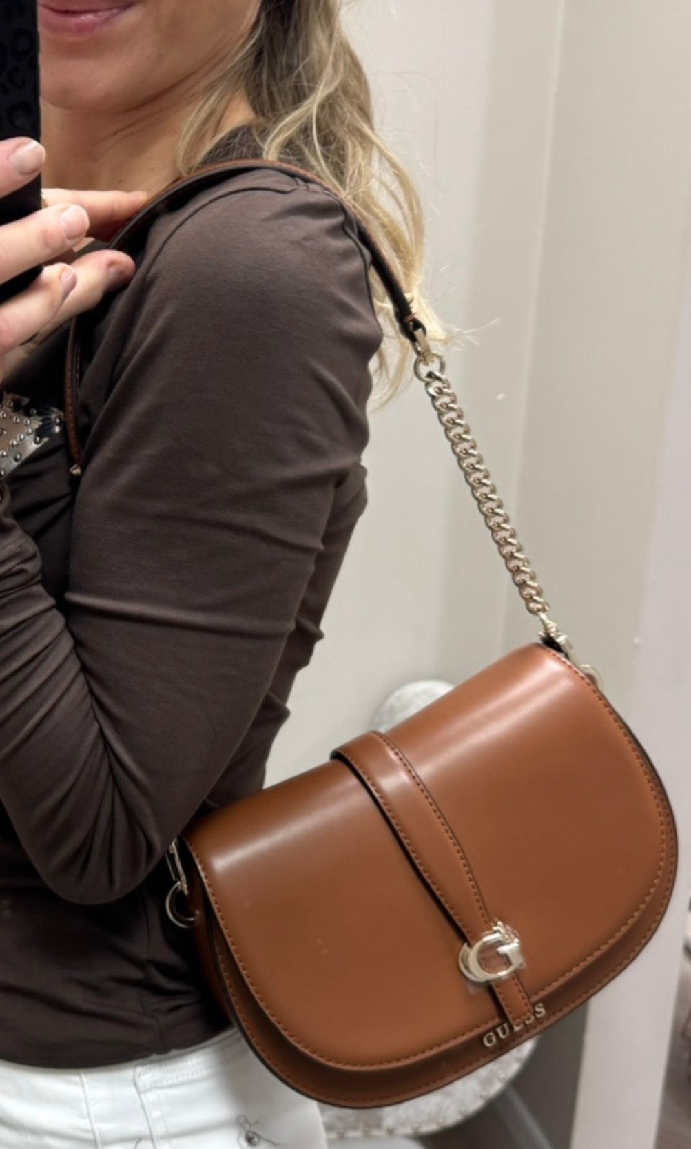 Gues carrie cognac VG989620 bag