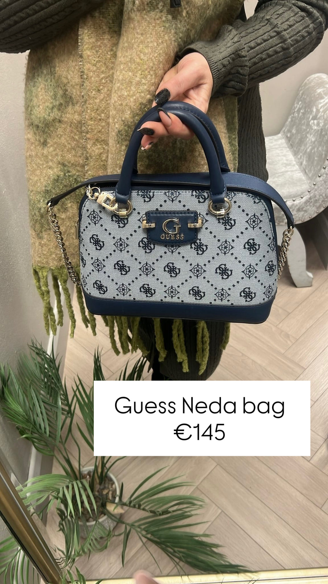 Guess Navy logo NEDA Bag JP965405