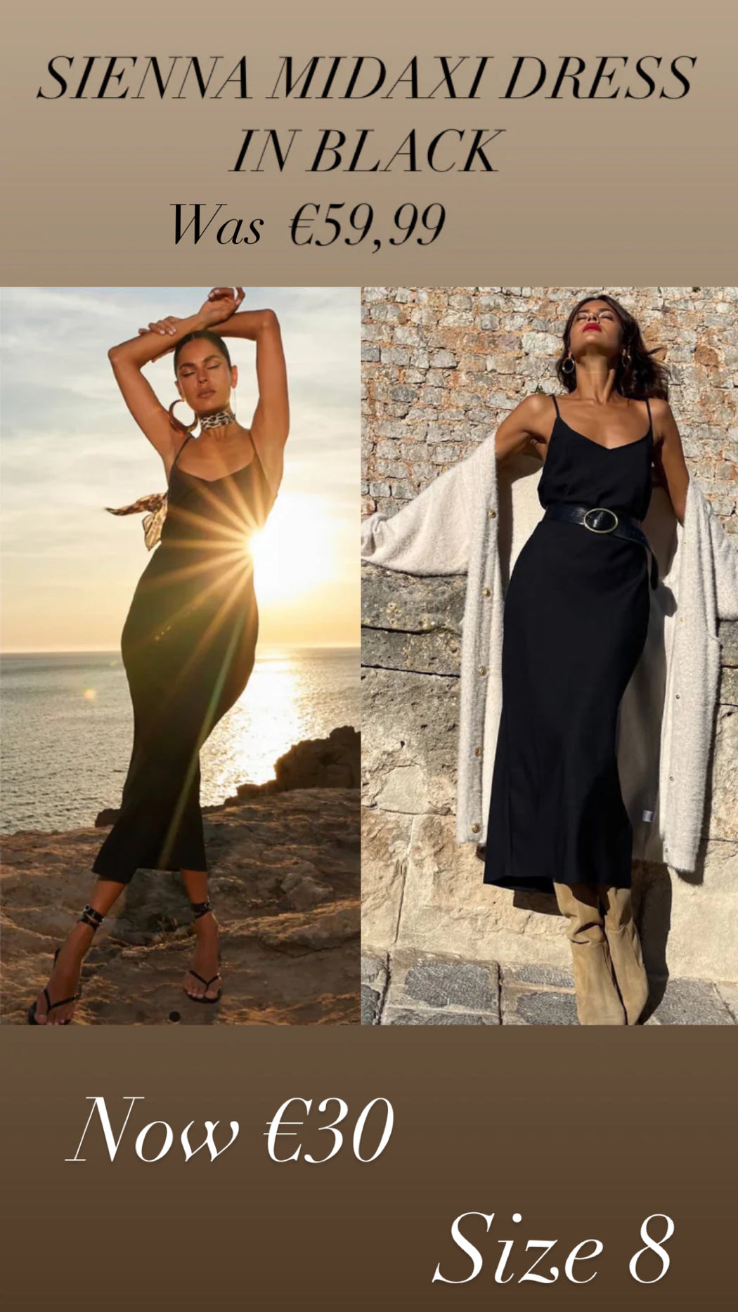 SIENNA MIDAXI DRESS IN BLACK
