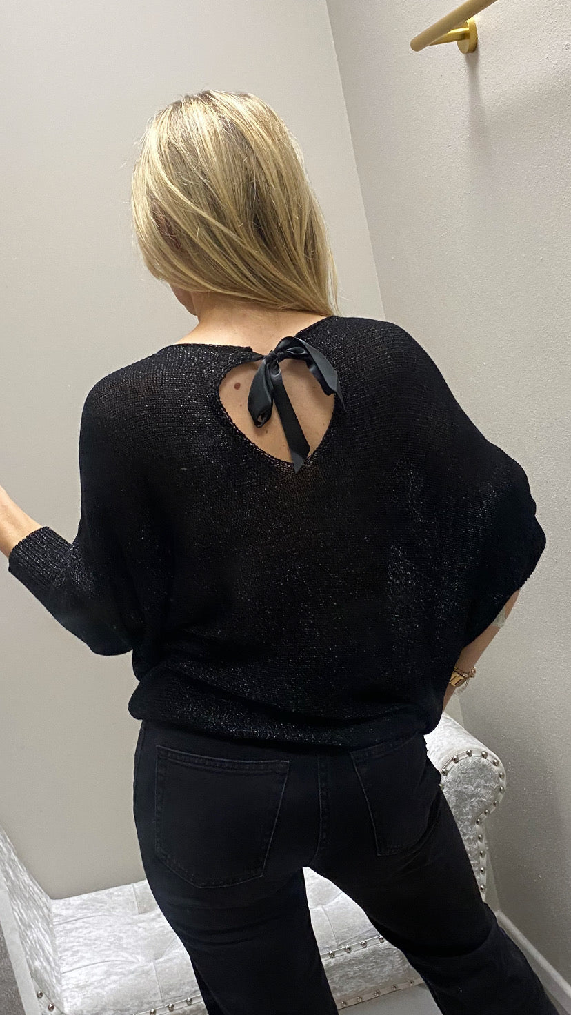 Black Bow knit