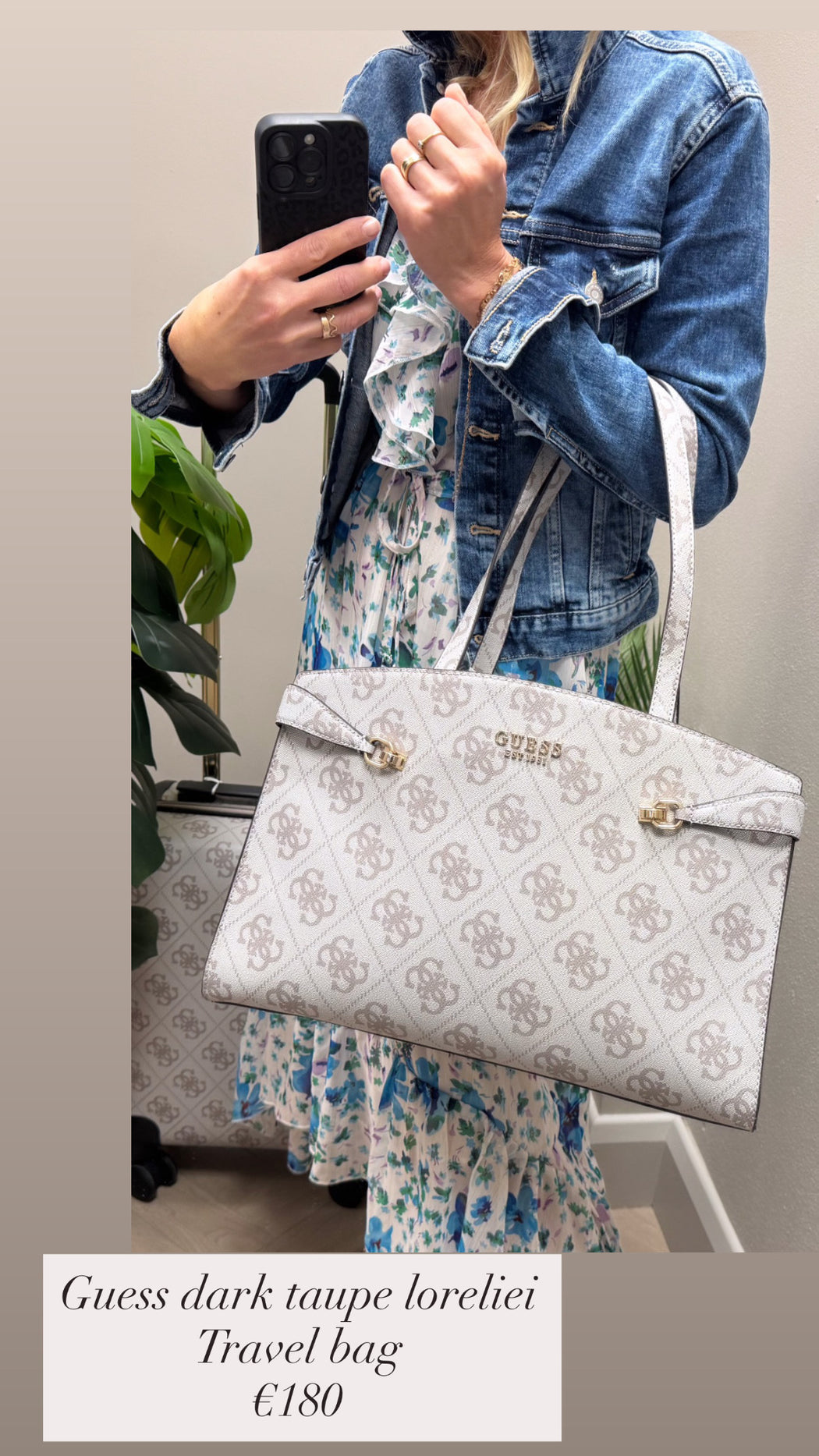Guess dark taupe  loreliei Travel bag