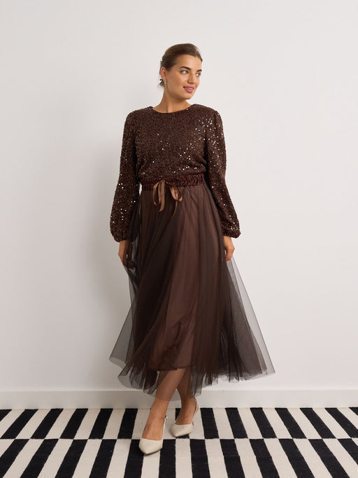 Brown tulle skirt