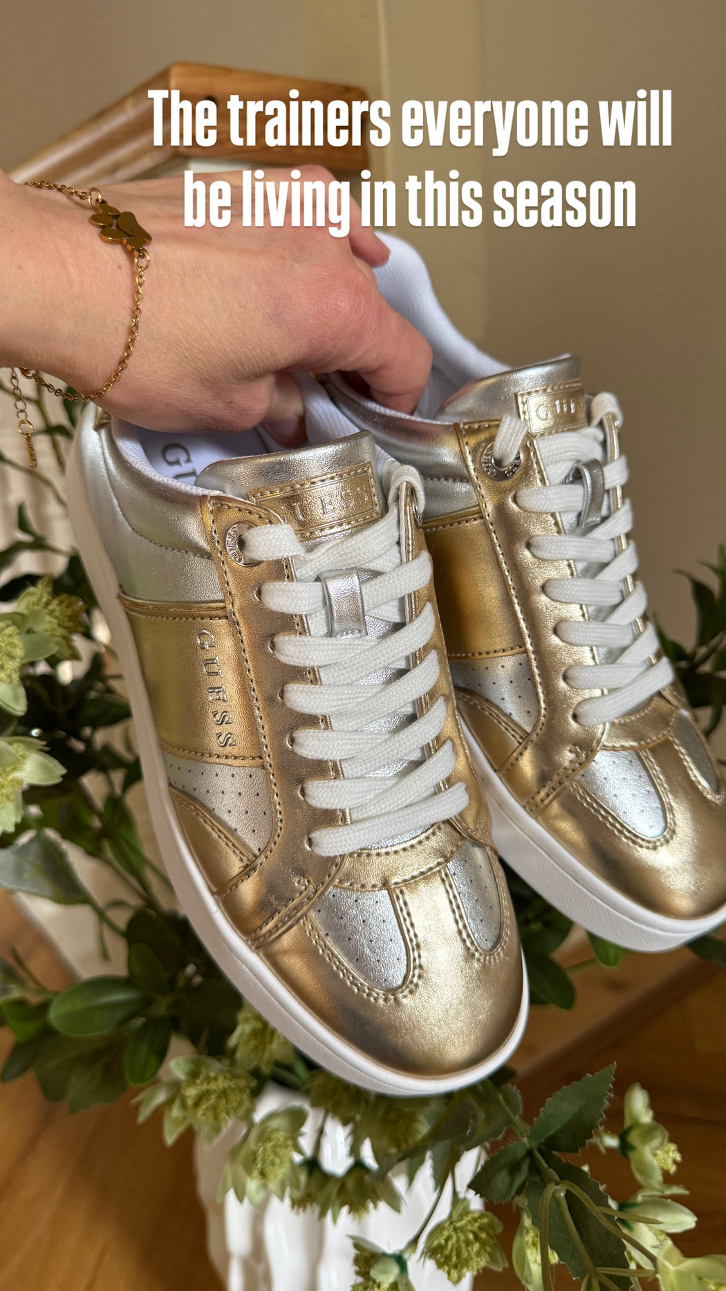 Guess gold sneakers fljr12lel12