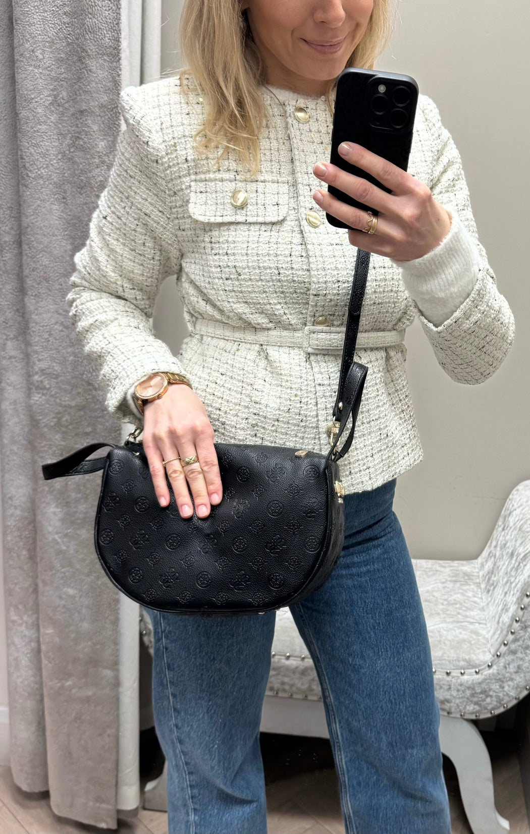 Guess black  logo anise bag pd991677