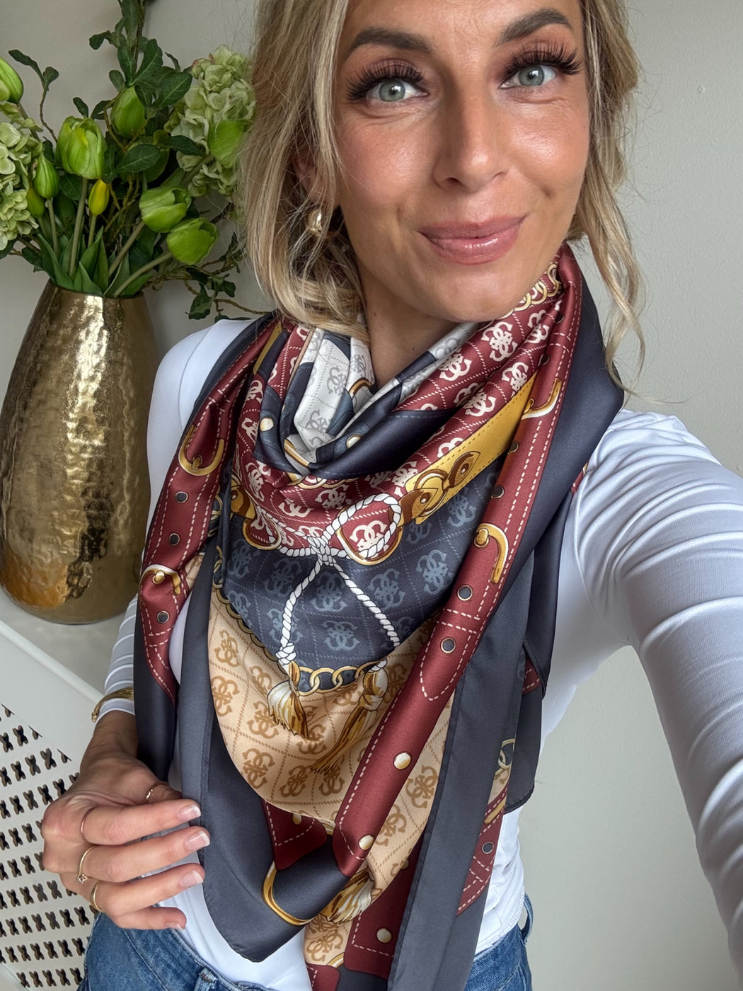 Guess multi 4G logo aw5343pol03-blu scarf