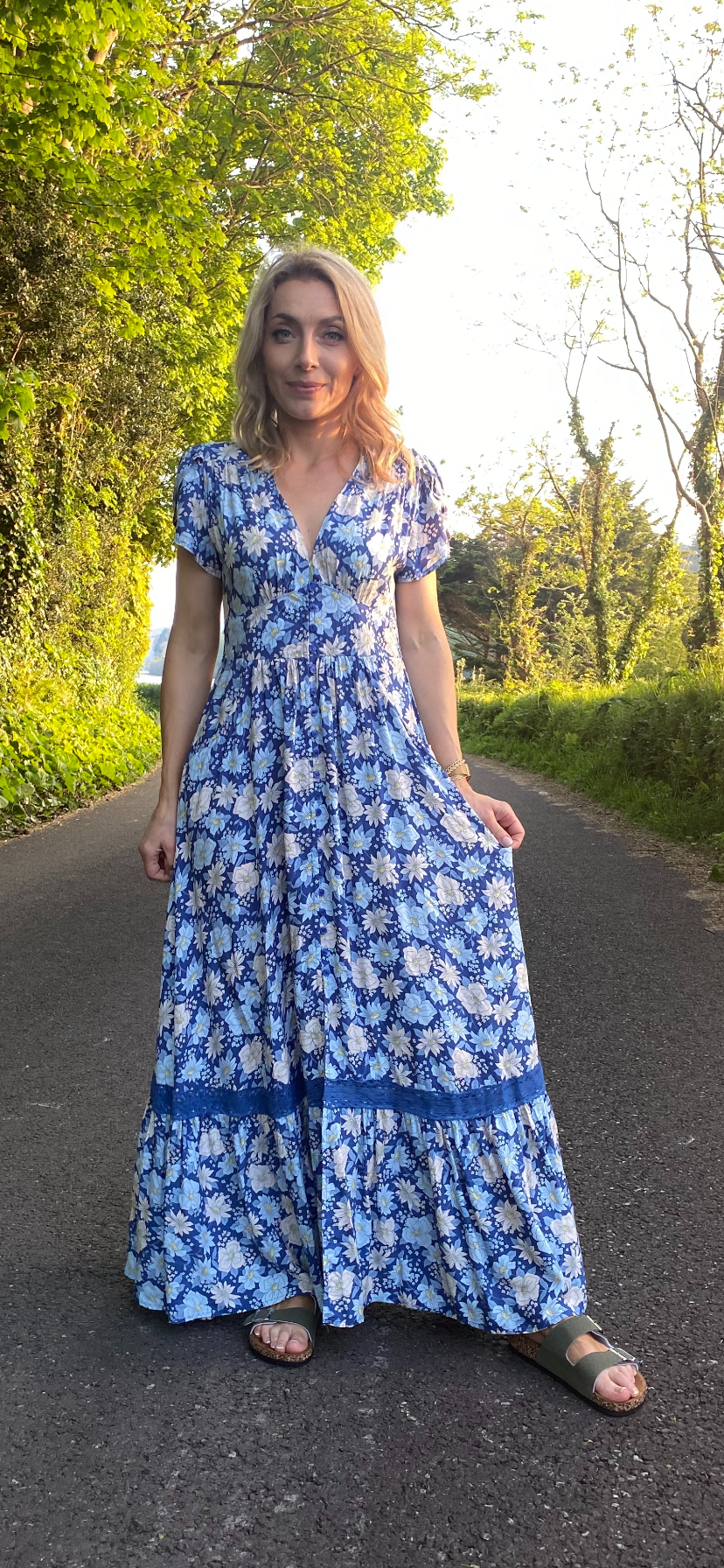 Francesa print maxi dress