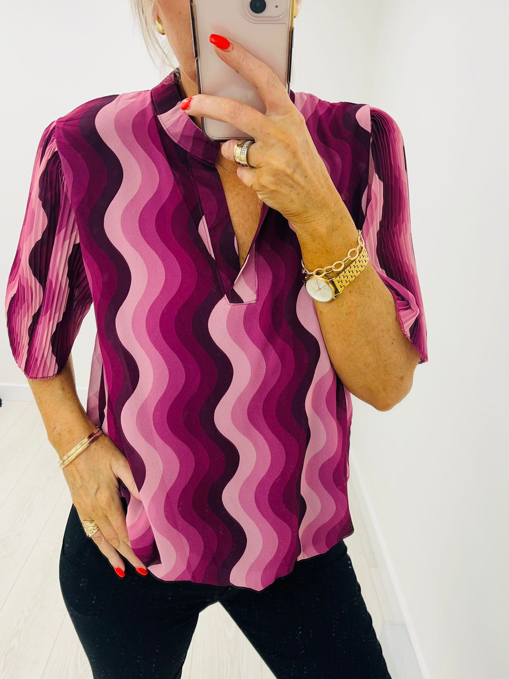 Dixie plum print top