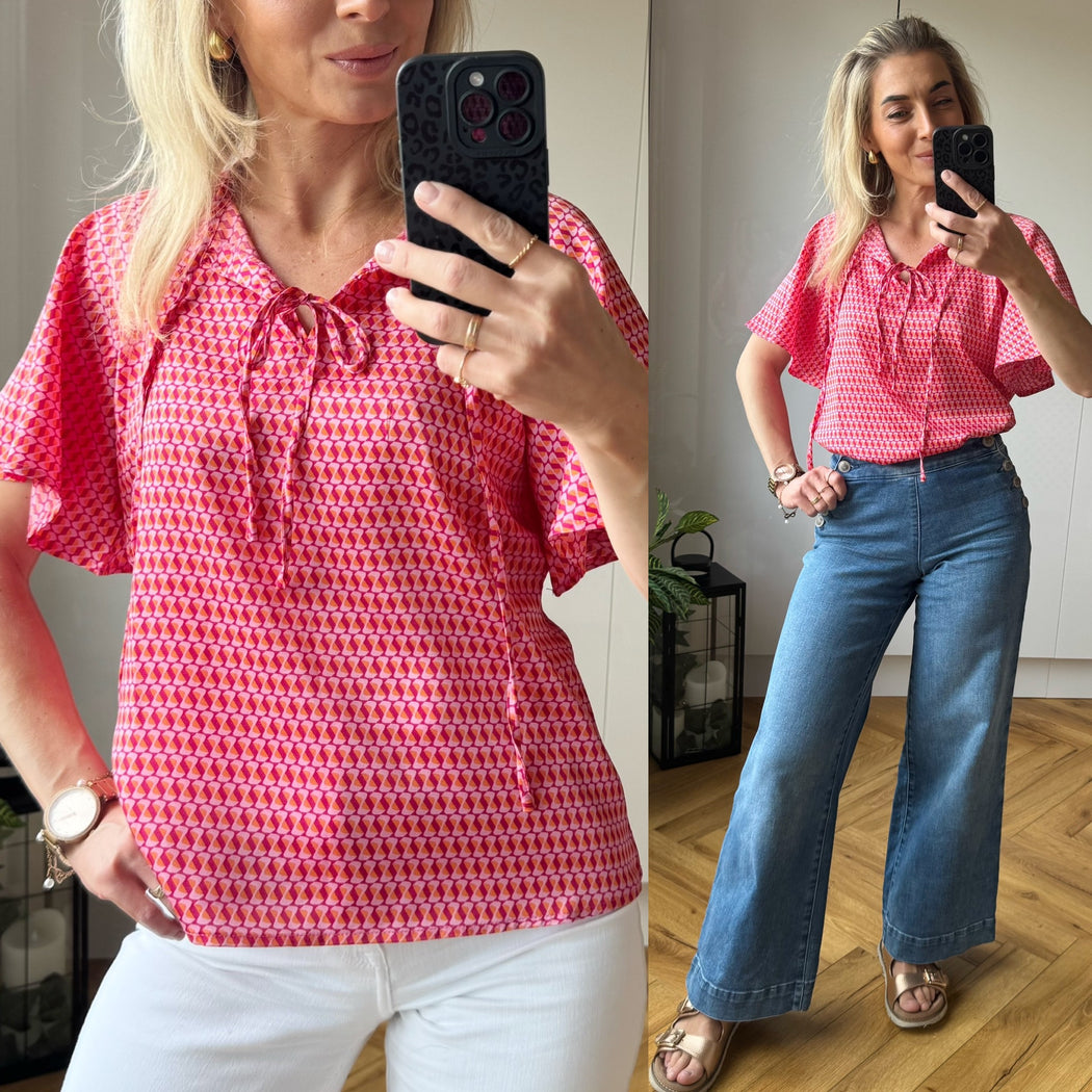 Janelle top red