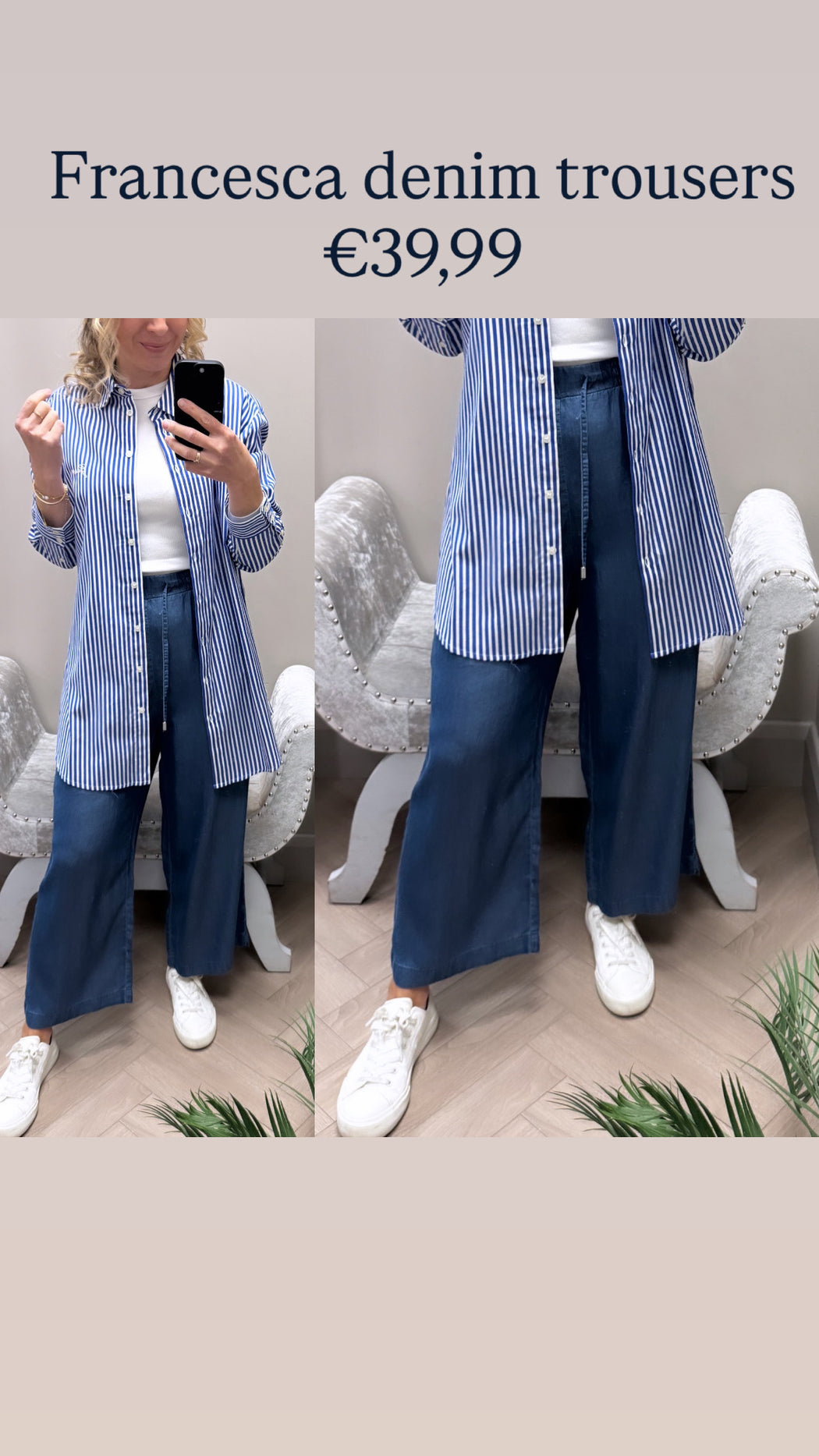 Francesca denim trousers