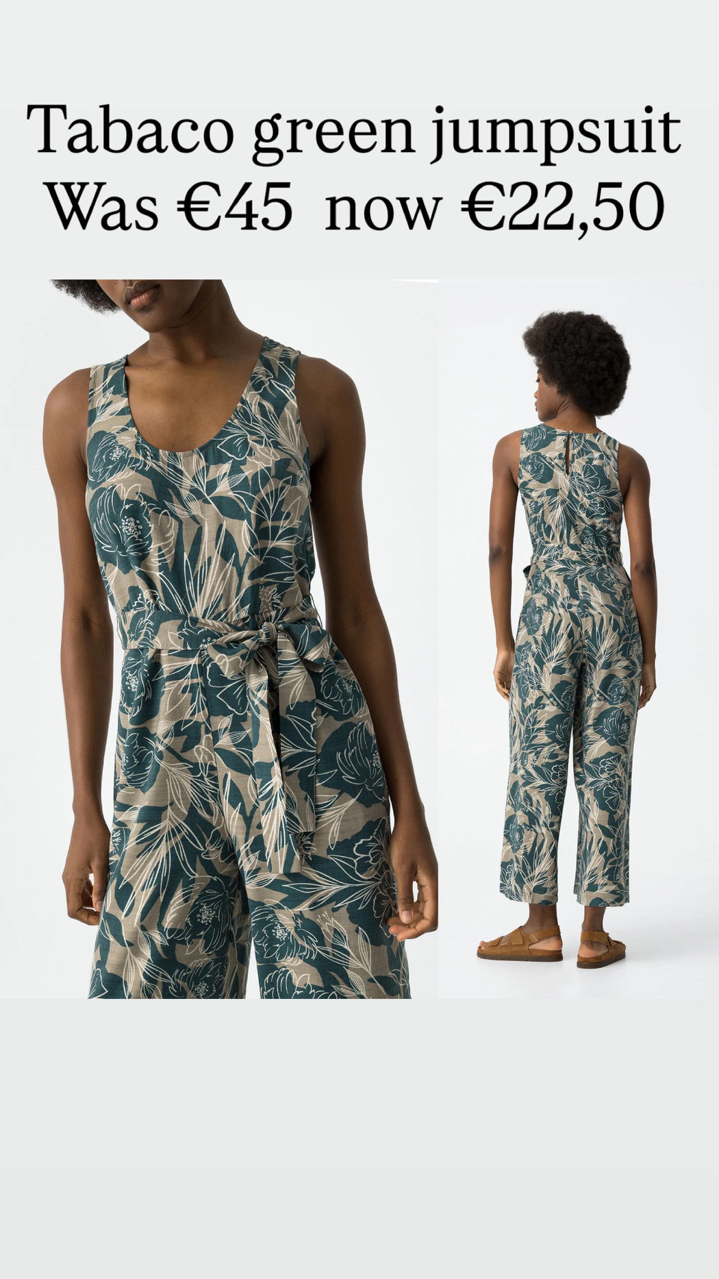 Tabaco green jumpsuit