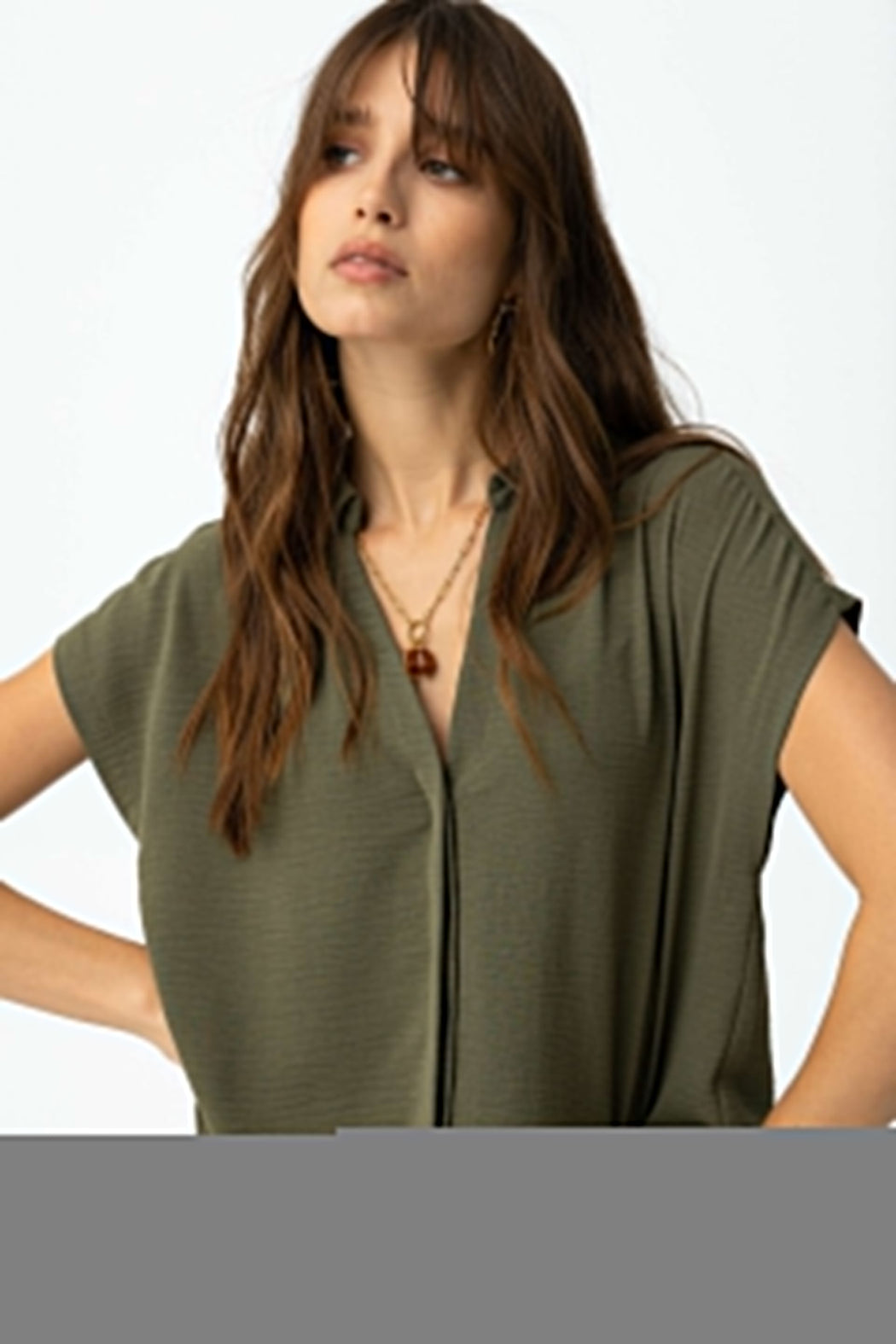 Berto khaki top