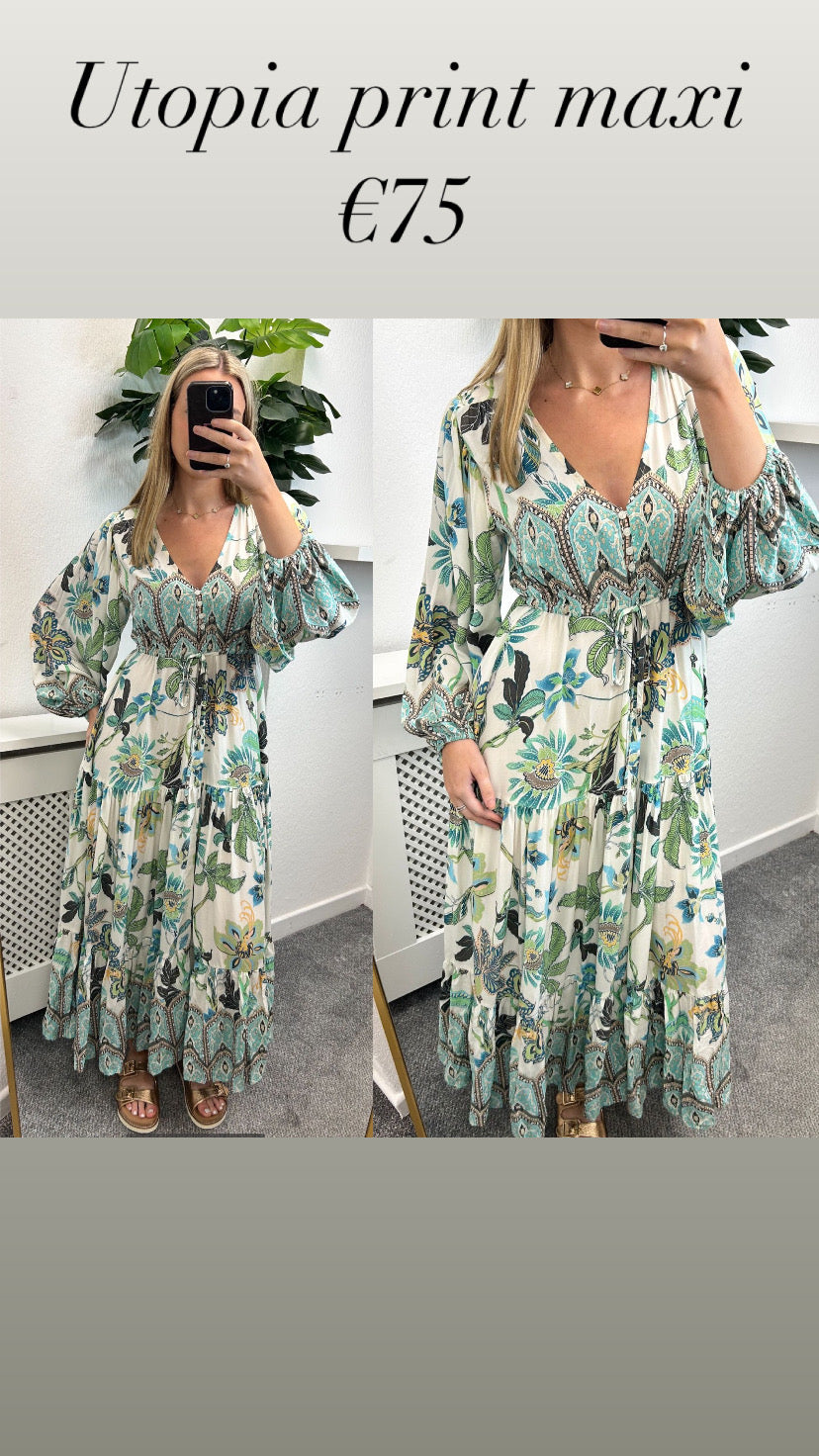 Utopia print maxi