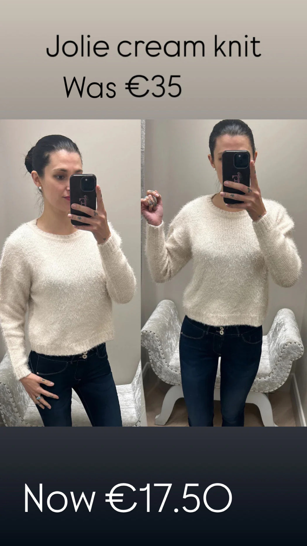 Jolie cream knit