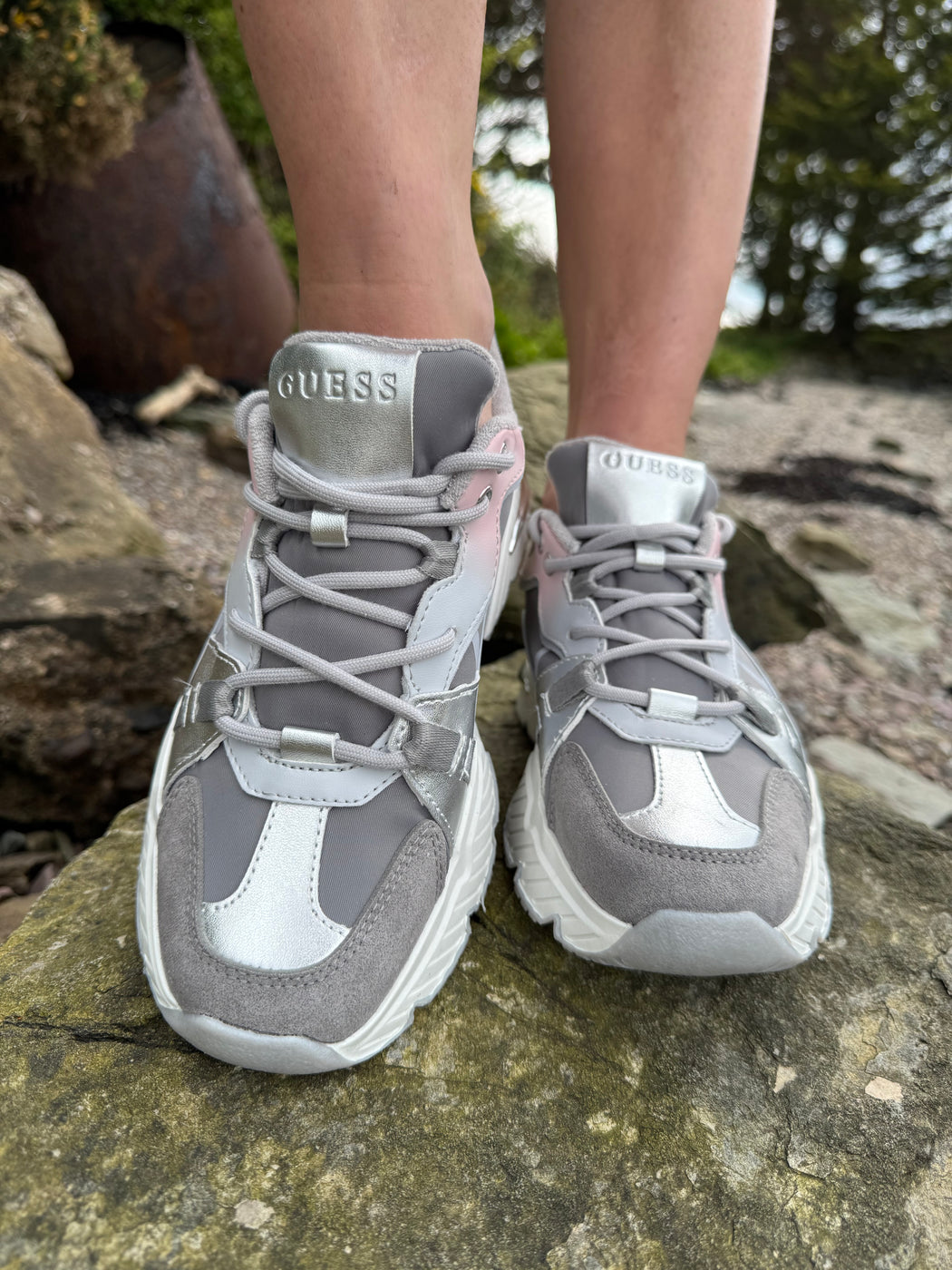 Guess Silver Shine Runners. FLJCR7LEL12