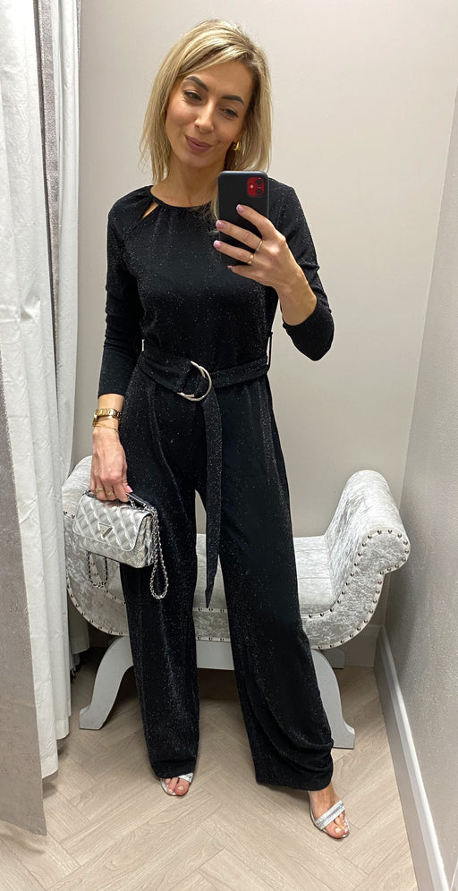 Vernel black sparkle jumpsuit