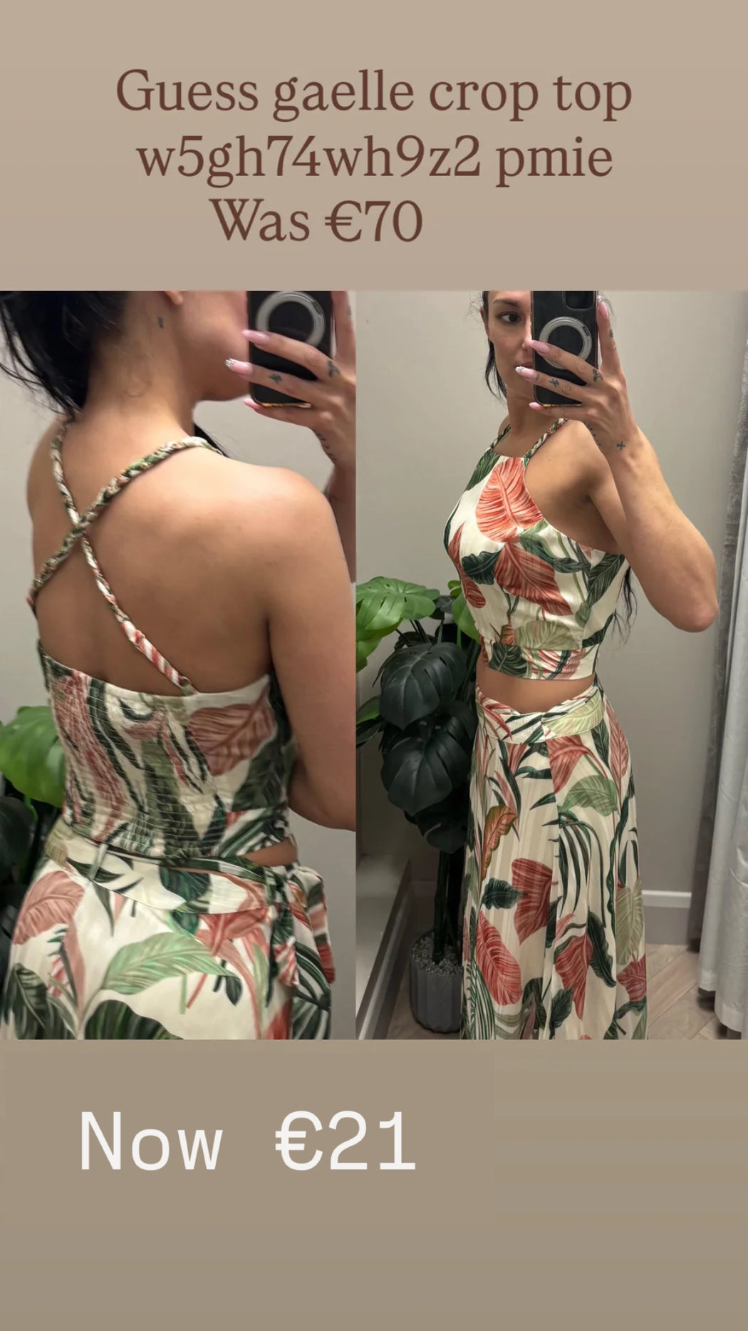 Guess gaelle crop top w5gh74wh9z2 pmie