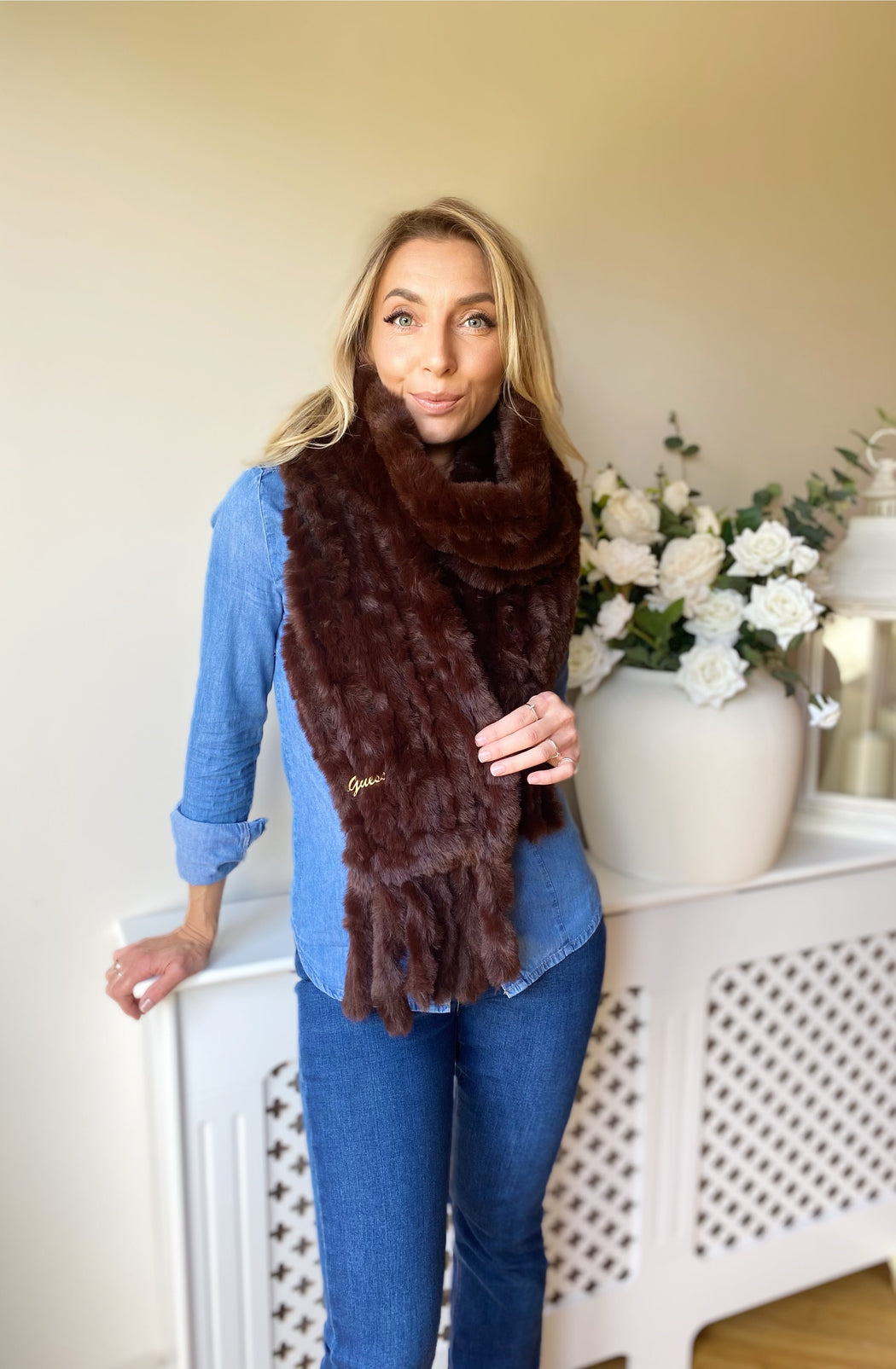 Brown scarf w4bz99wgu30-fn4e