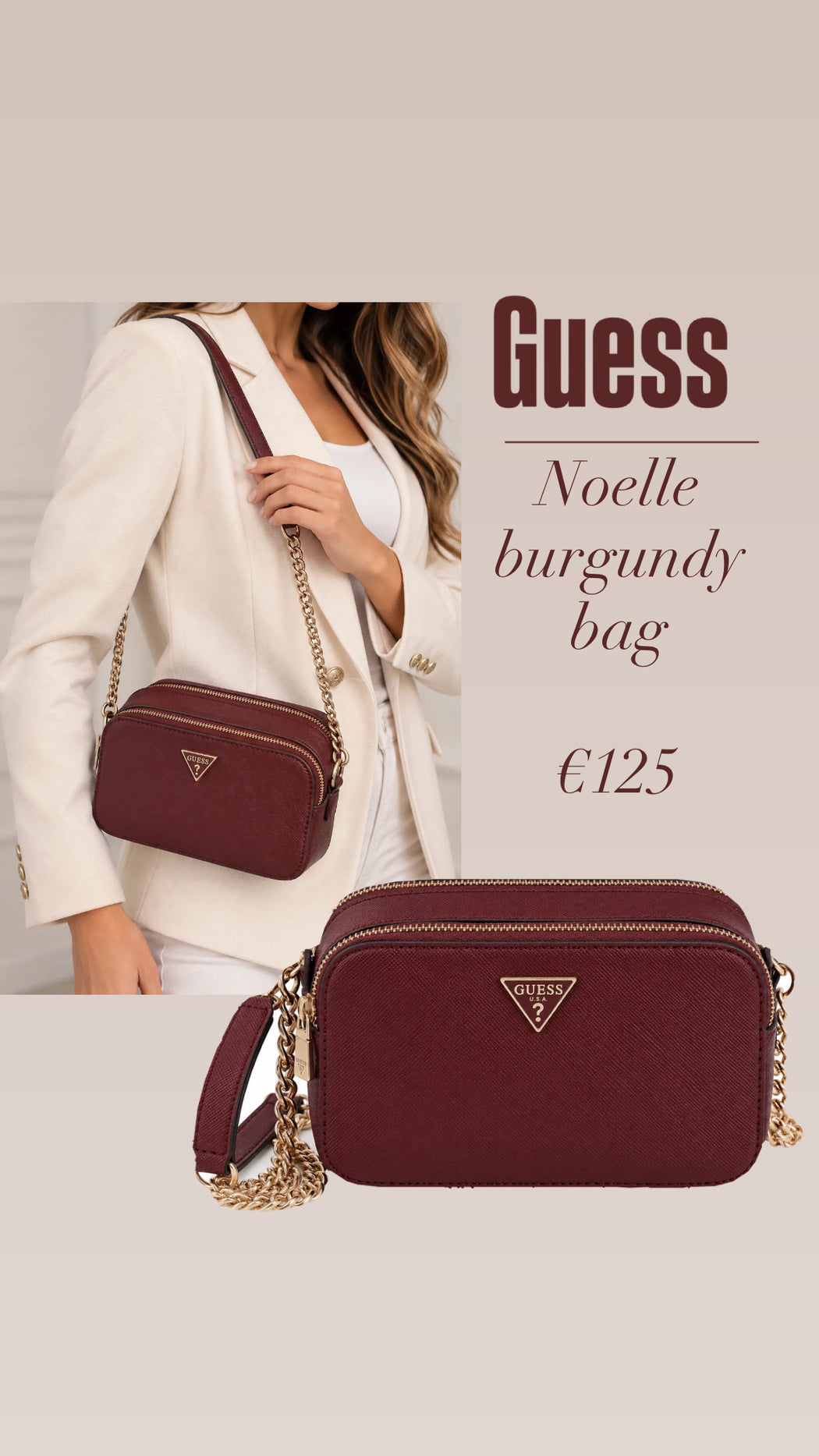 Guess Noelle burgundy bag zg967214