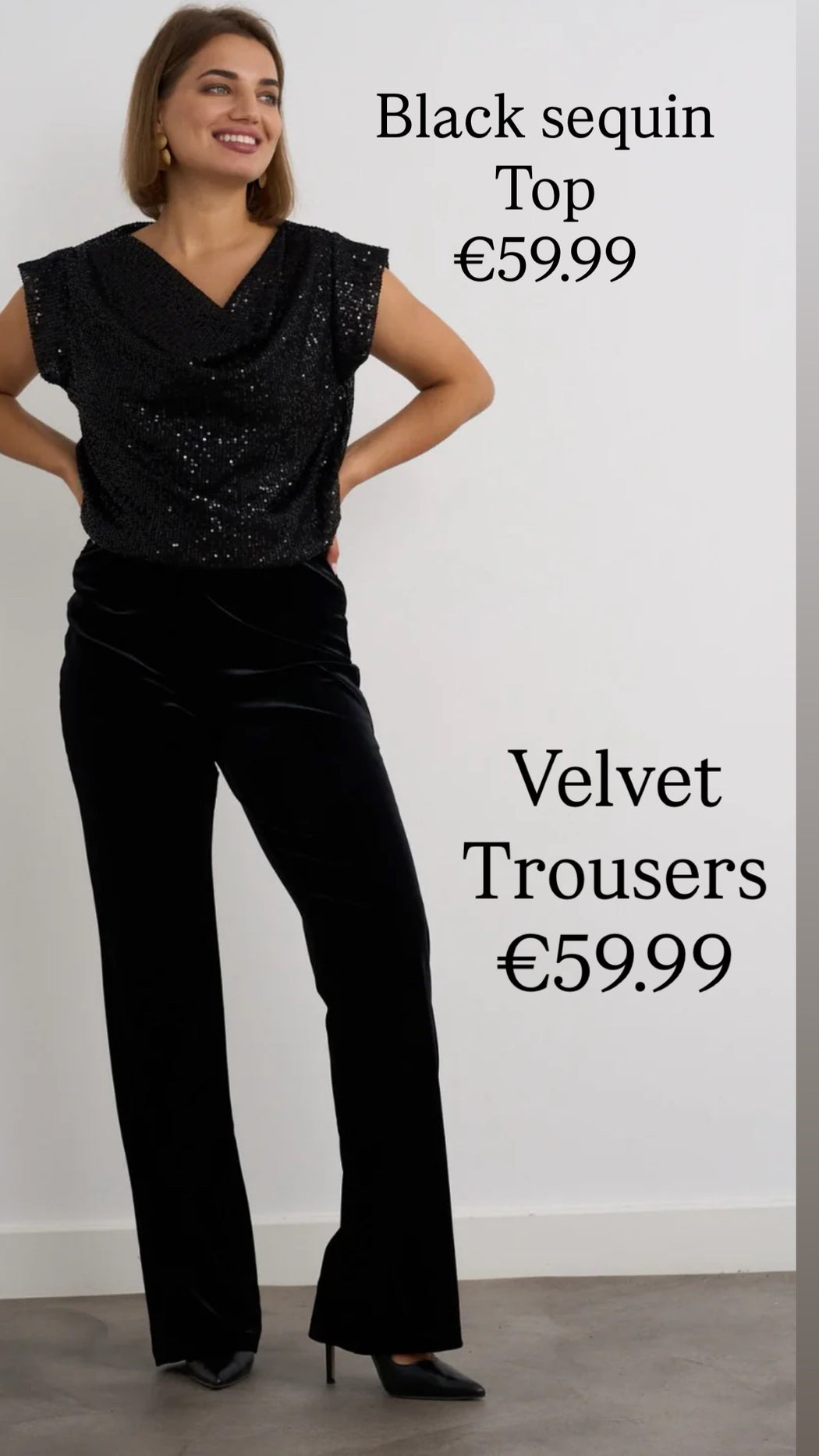 Paula black velvet trs