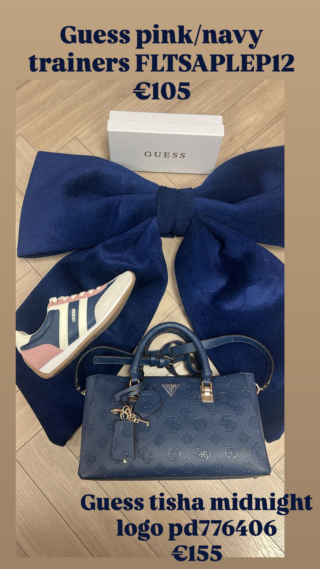 Guess pink/navy trainers FLTSAPLEP12
