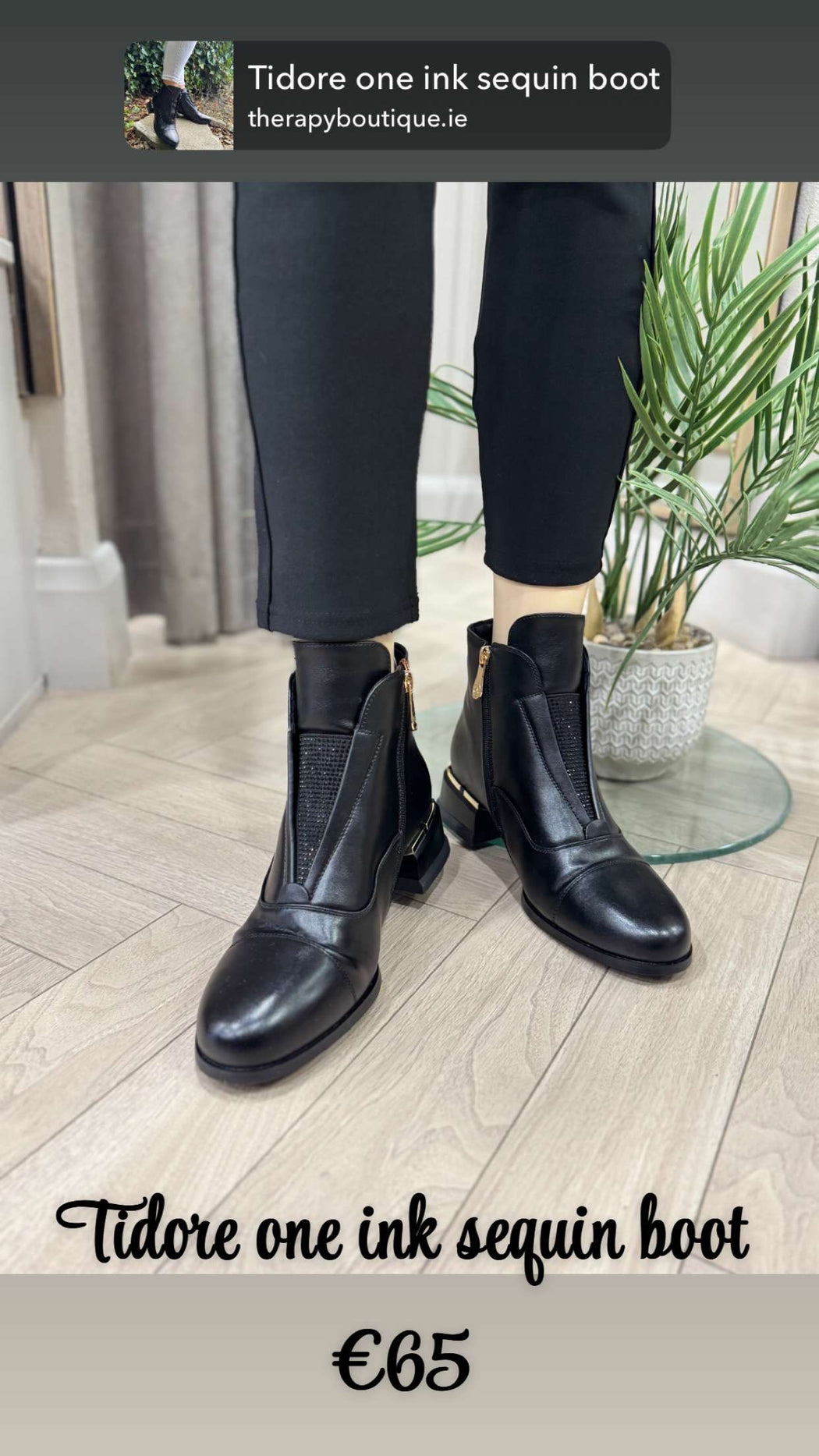 Tidore one ink sequin boot